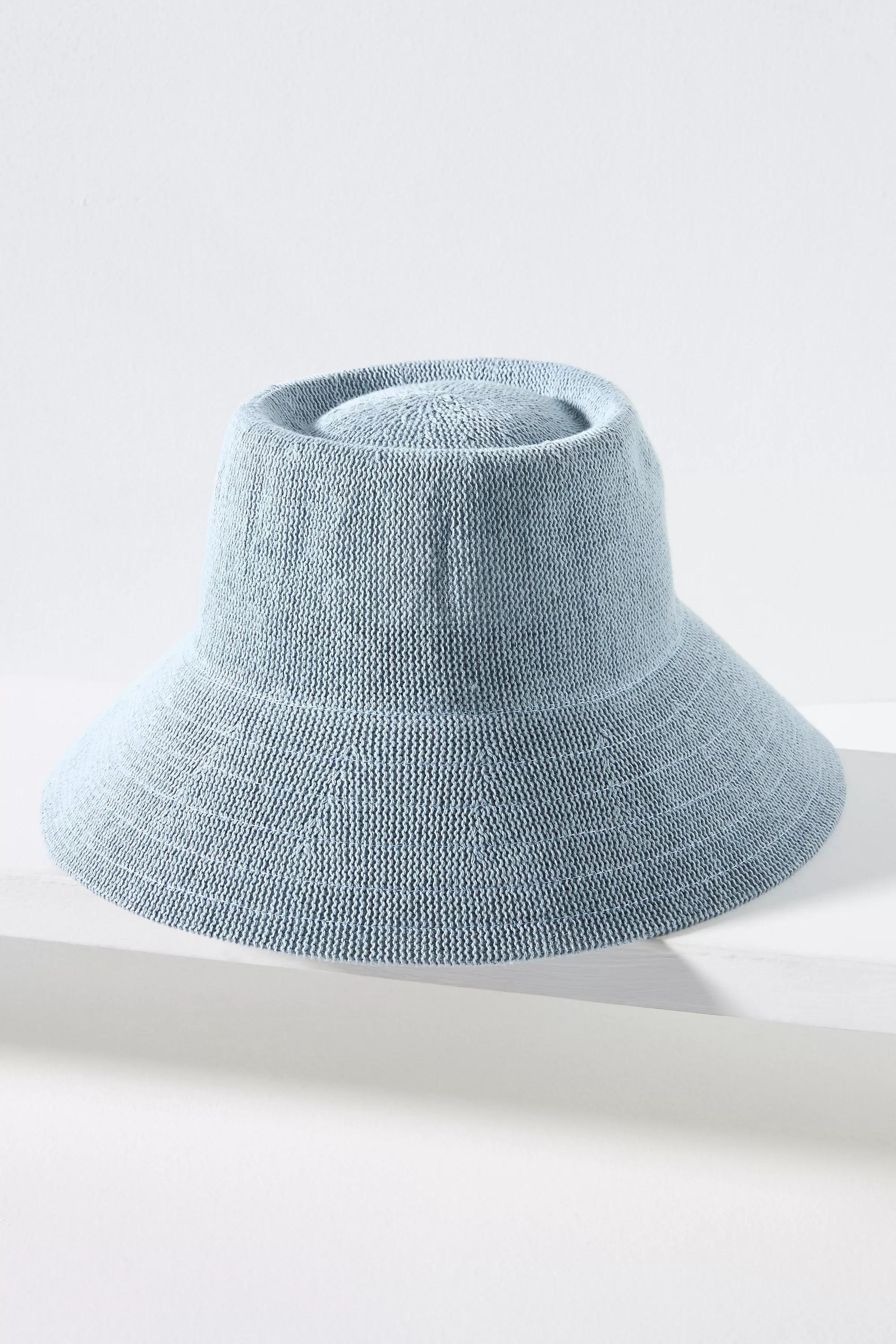 Knitted Bucket Hat, Blue, A501_0040, large image number 1