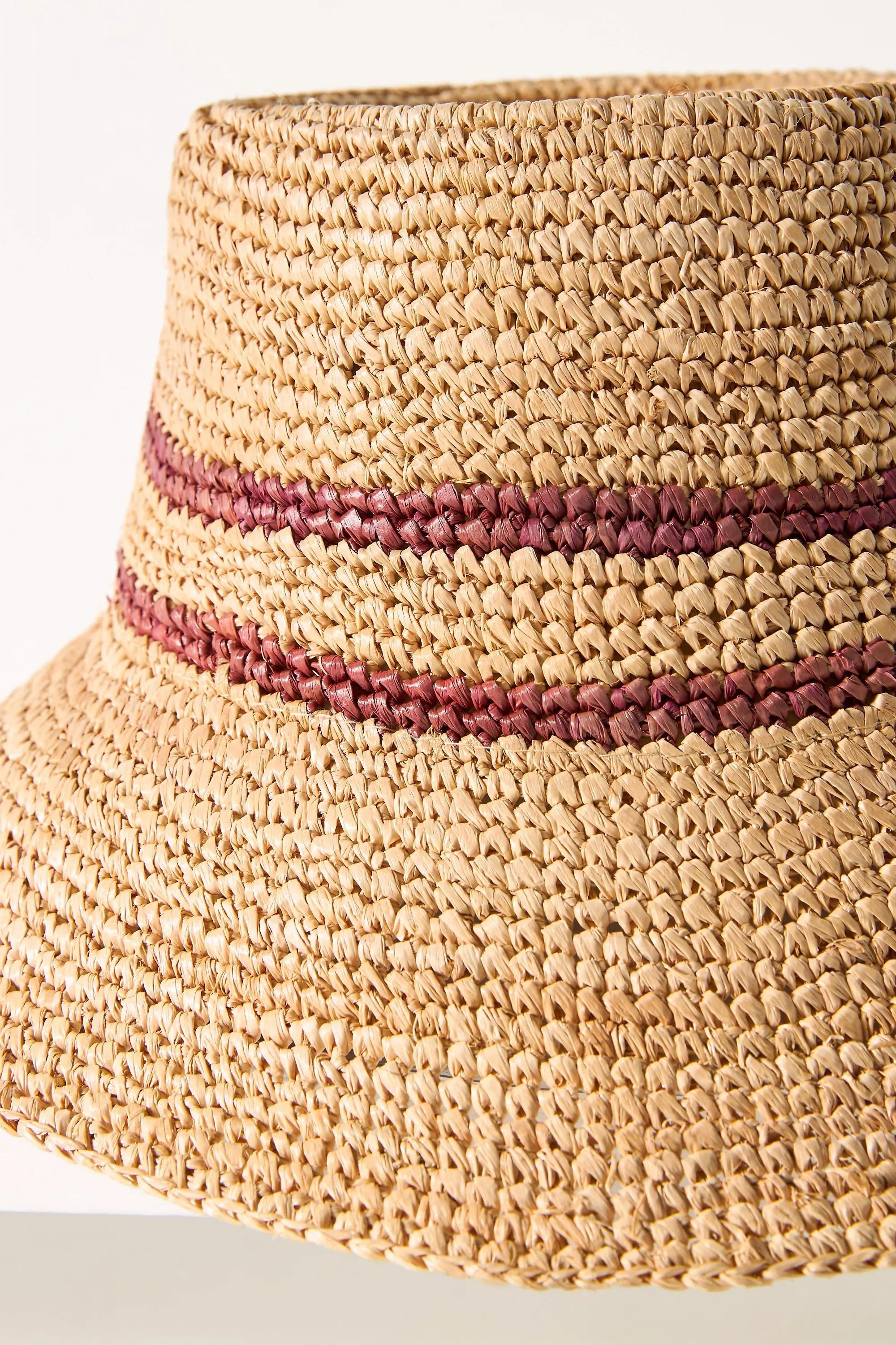 Wyeth Raffia Straw Bucket Hat, White, A501_0222, large image number 2