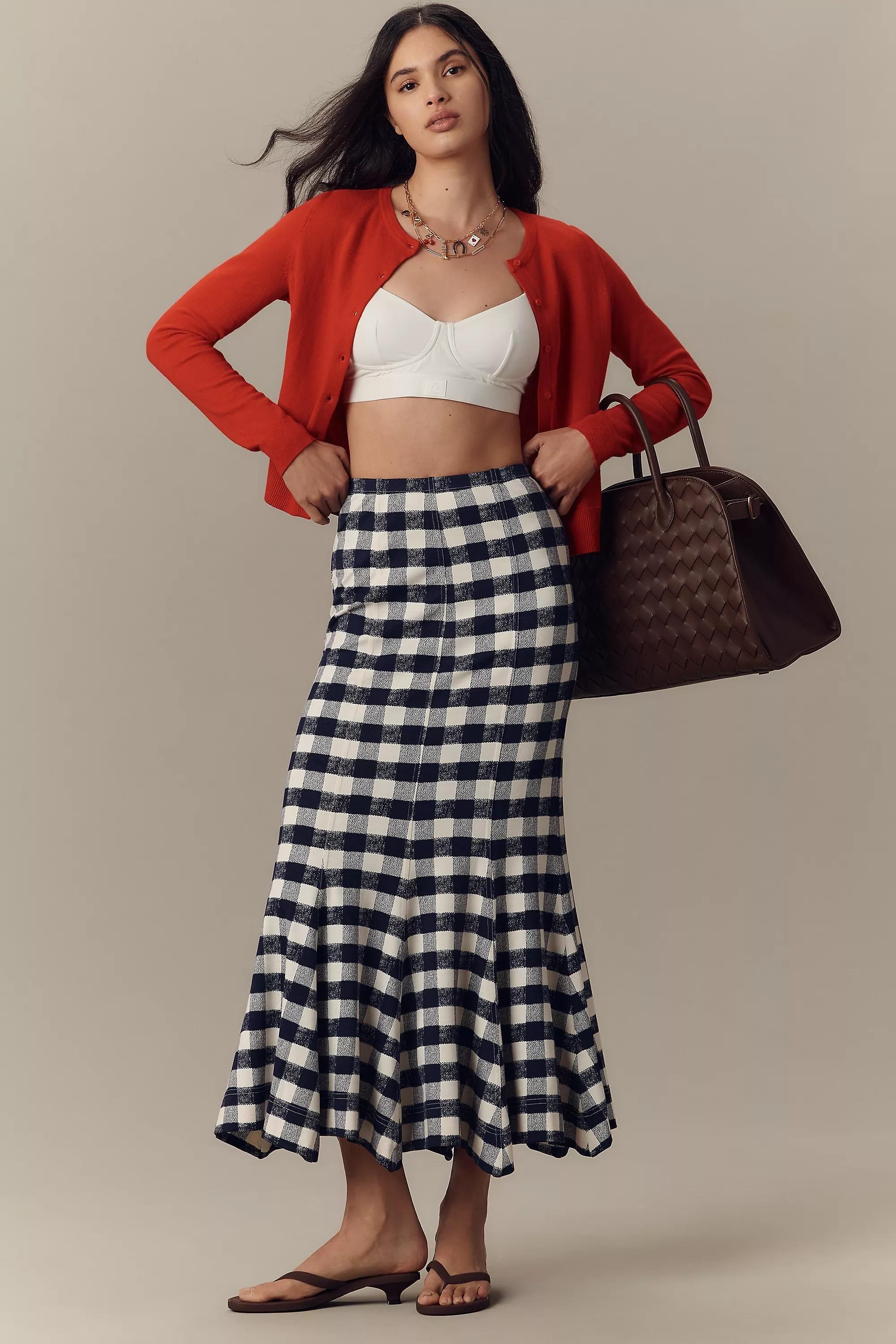 By Maeve Flared Midi Skirt, Blue, , large image number 0