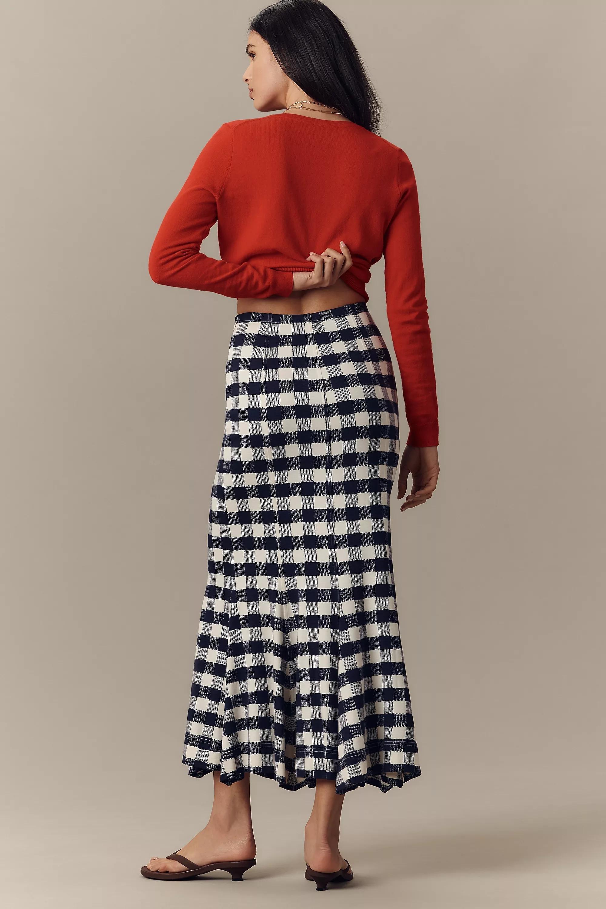 By Maeve Flared Midi Skirt, Blue, , large image number 1