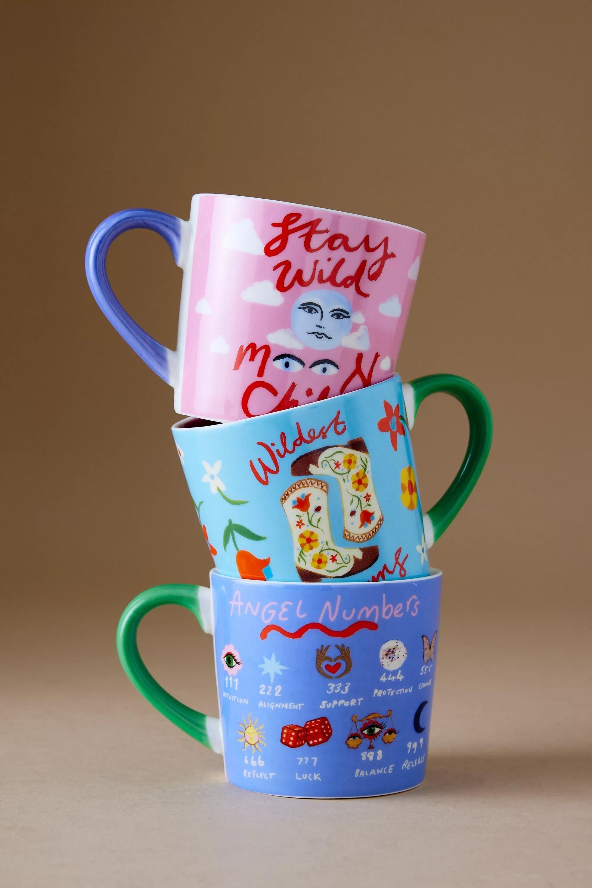 By Eleanor Bowmer Stay Wild Moon Mug, Pink, A501_0066, large image number 2