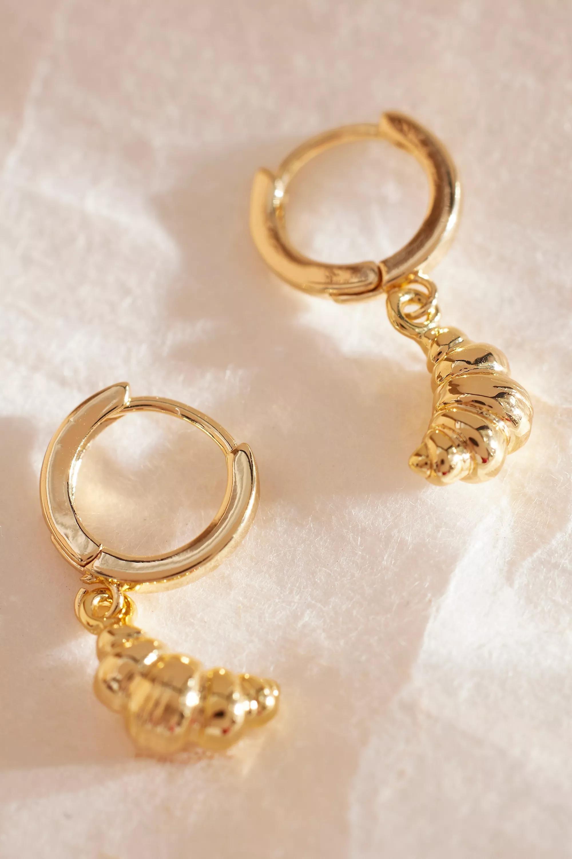 Anthropologie Charm Hoop, Gold, A501_0070, large image number 1
