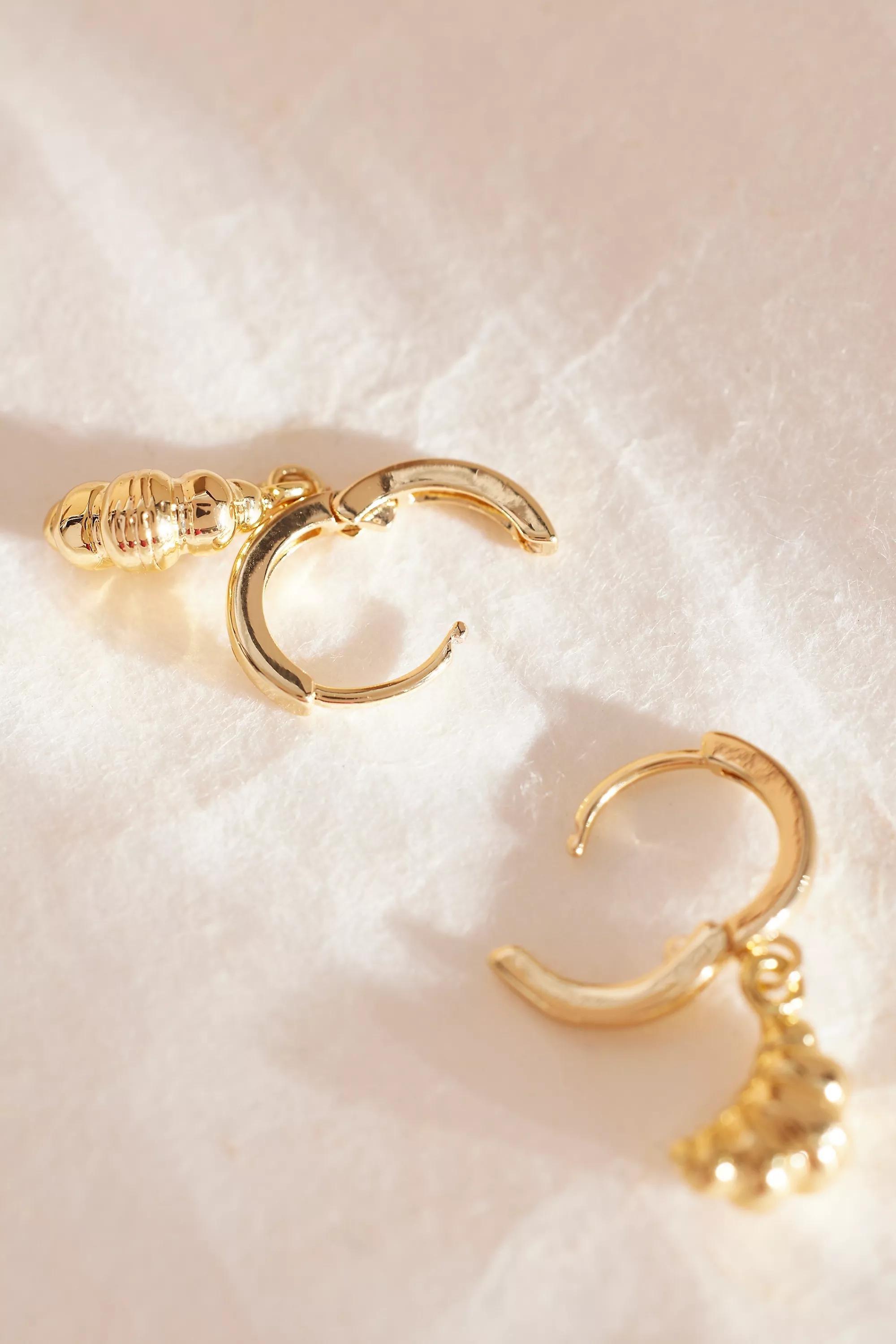 Anthropologie Charm Hoop, Gold, A501_0070, large image number 2