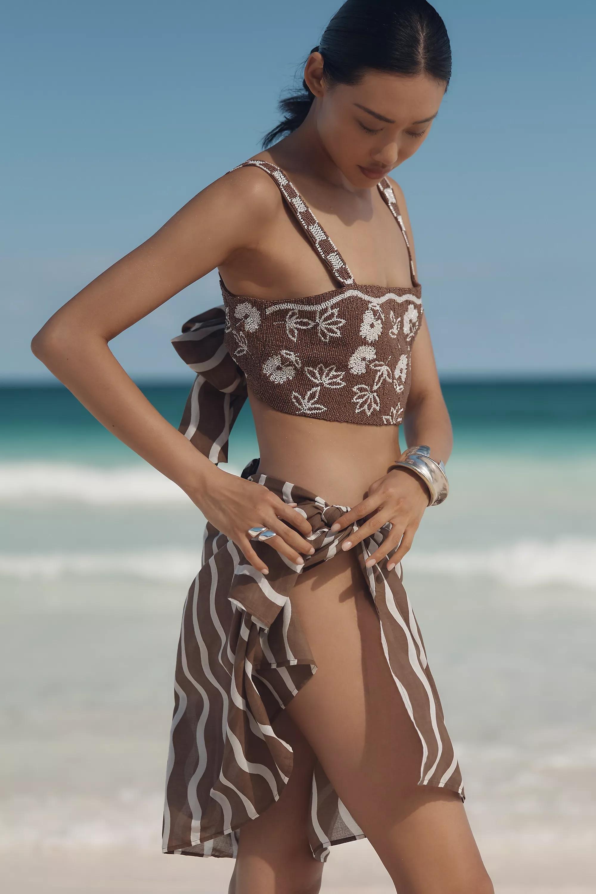 BROWN Celandine Fiona Printed Sarong, A501_0020, large image number 2