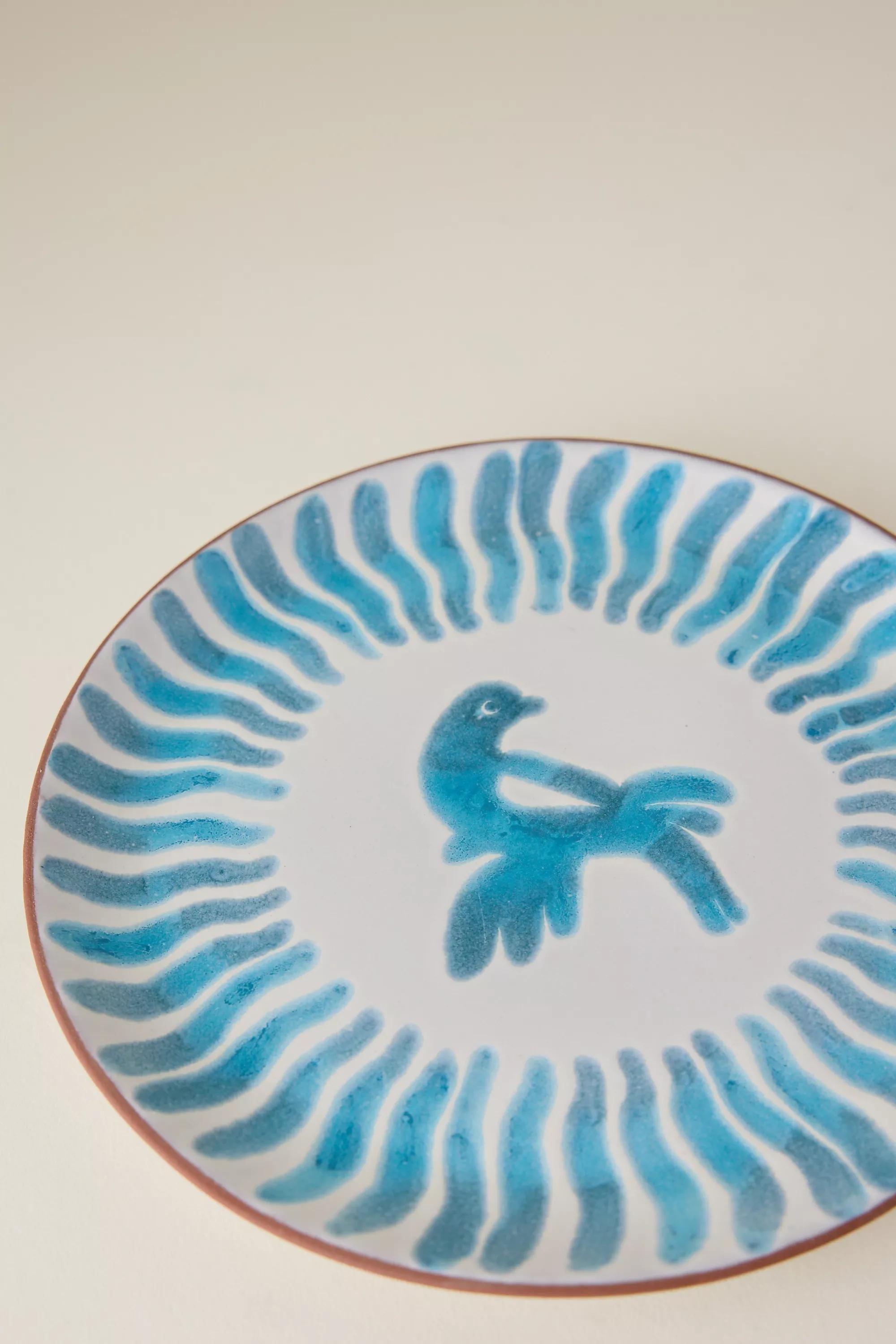 The Mediterranean Dish Glazed Terracotta Mezze Plate, Blue, A501_0046, large image number 1