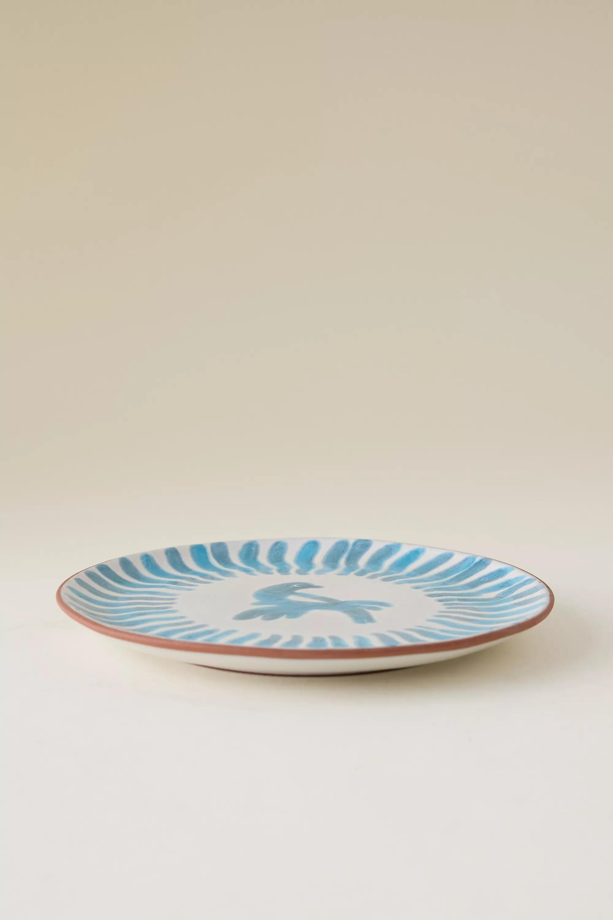 The Mediterranean Dish Glazed Terracotta Mezze Plate, Blue, A501_0046, large image number 2