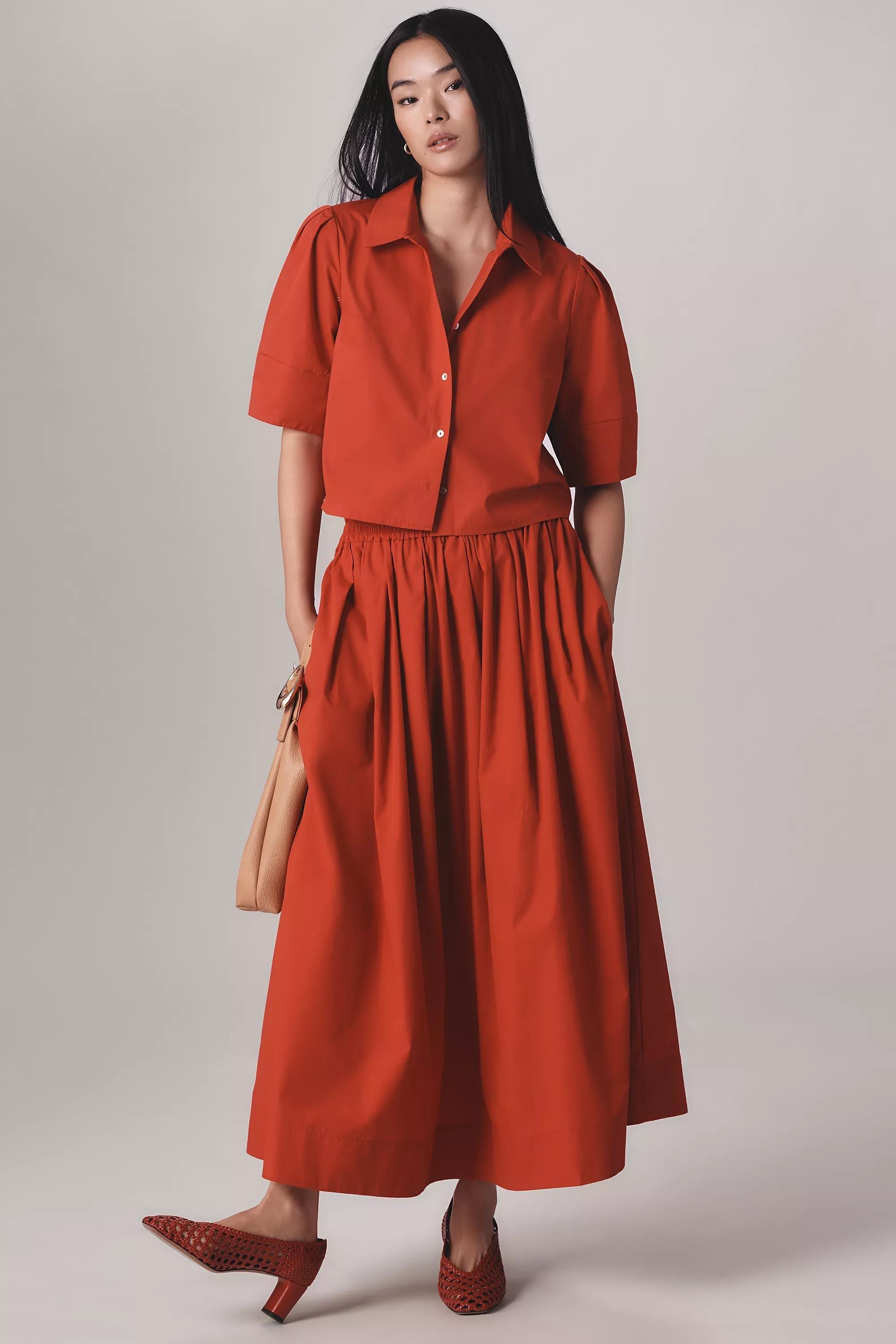 By Maeve Pull-On Circle Skirt, Red, , large image number 0
