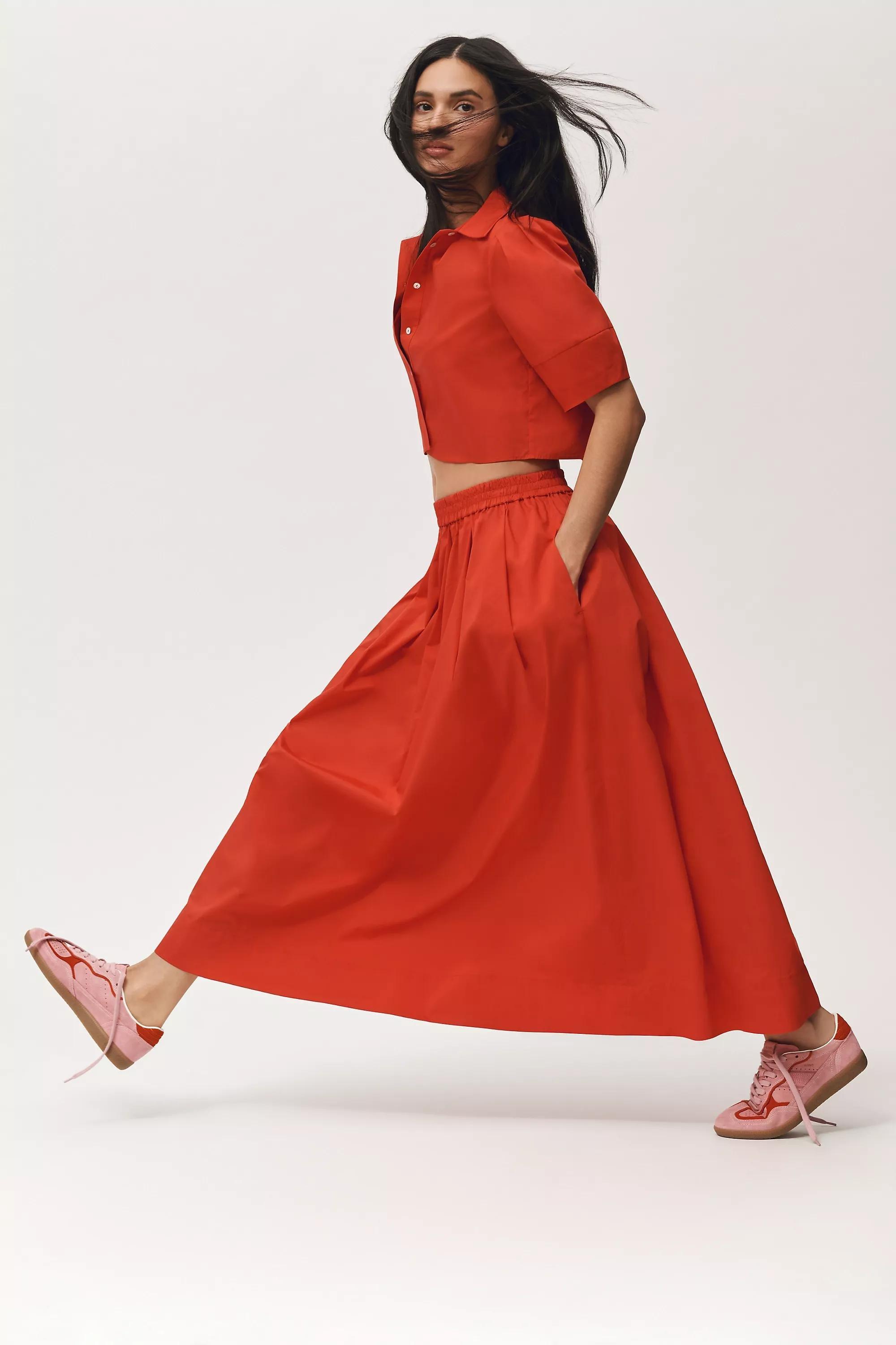 By Maeve Pull-On Circle Skirt, Red, , large image number 4
