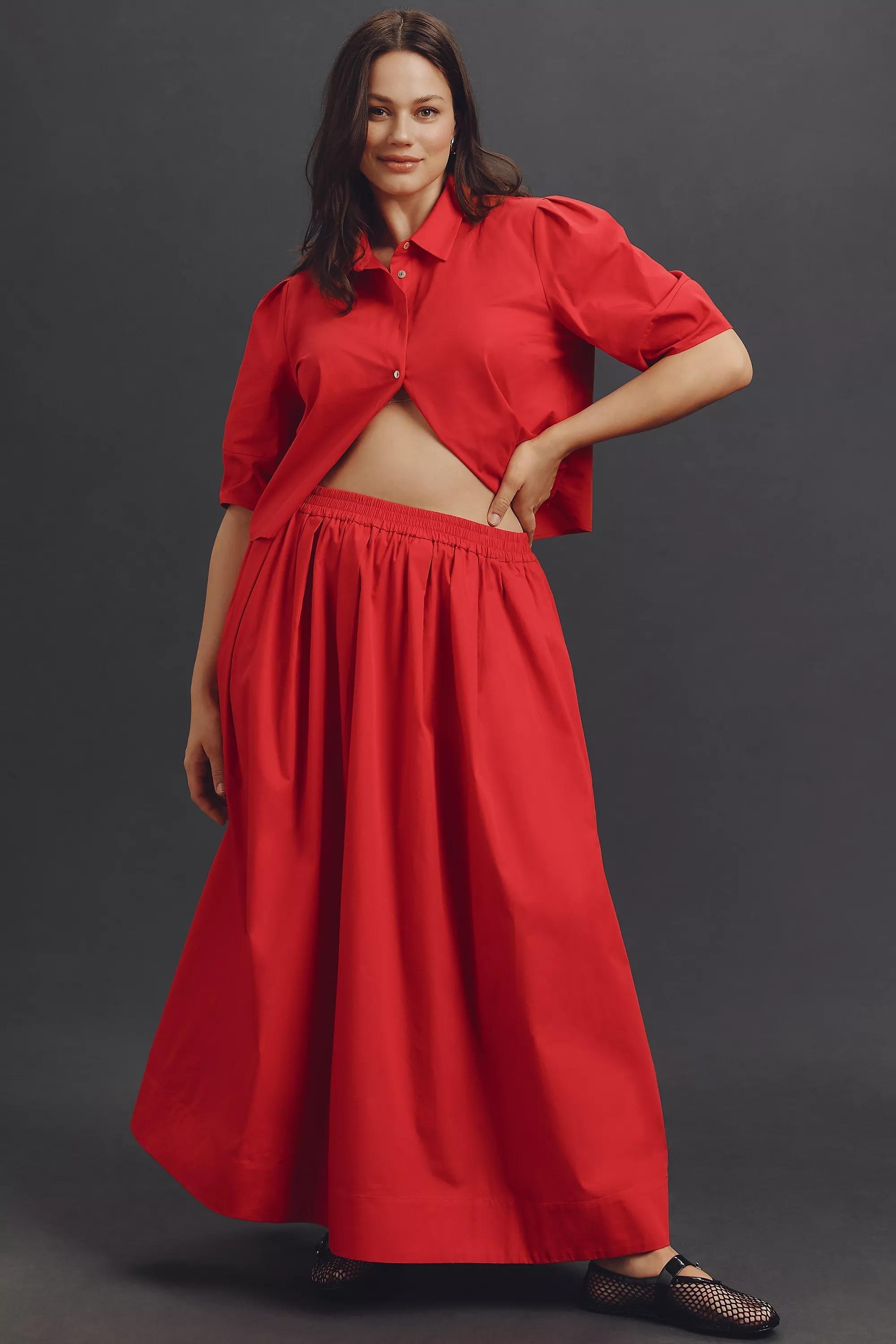 By Maeve Pull-On Circle Skirt, Red, , large image number 5