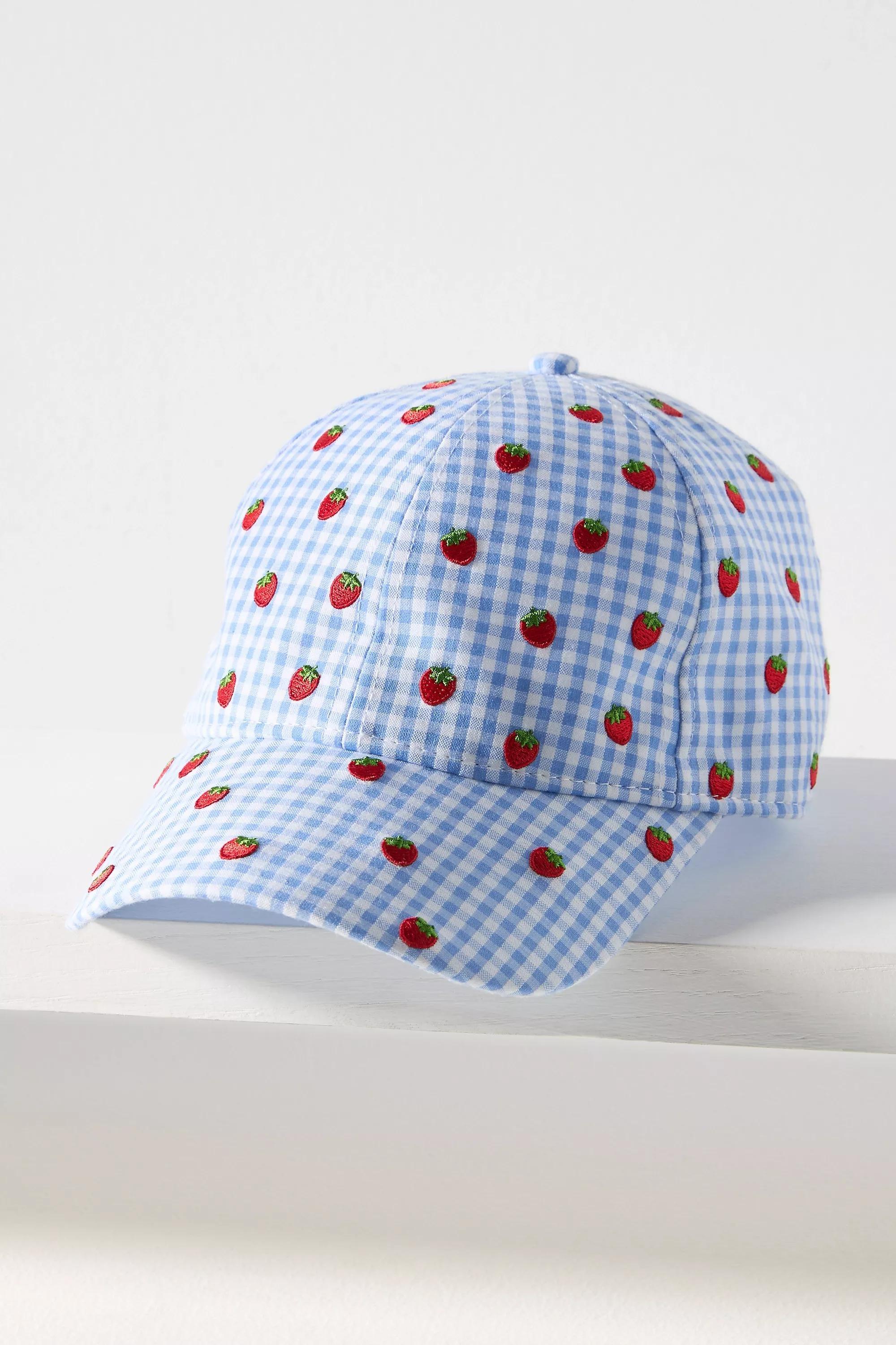 Coney Island Picnic Seersucker Icon Baseball Cap, Blue, A501_0045, large image number 1