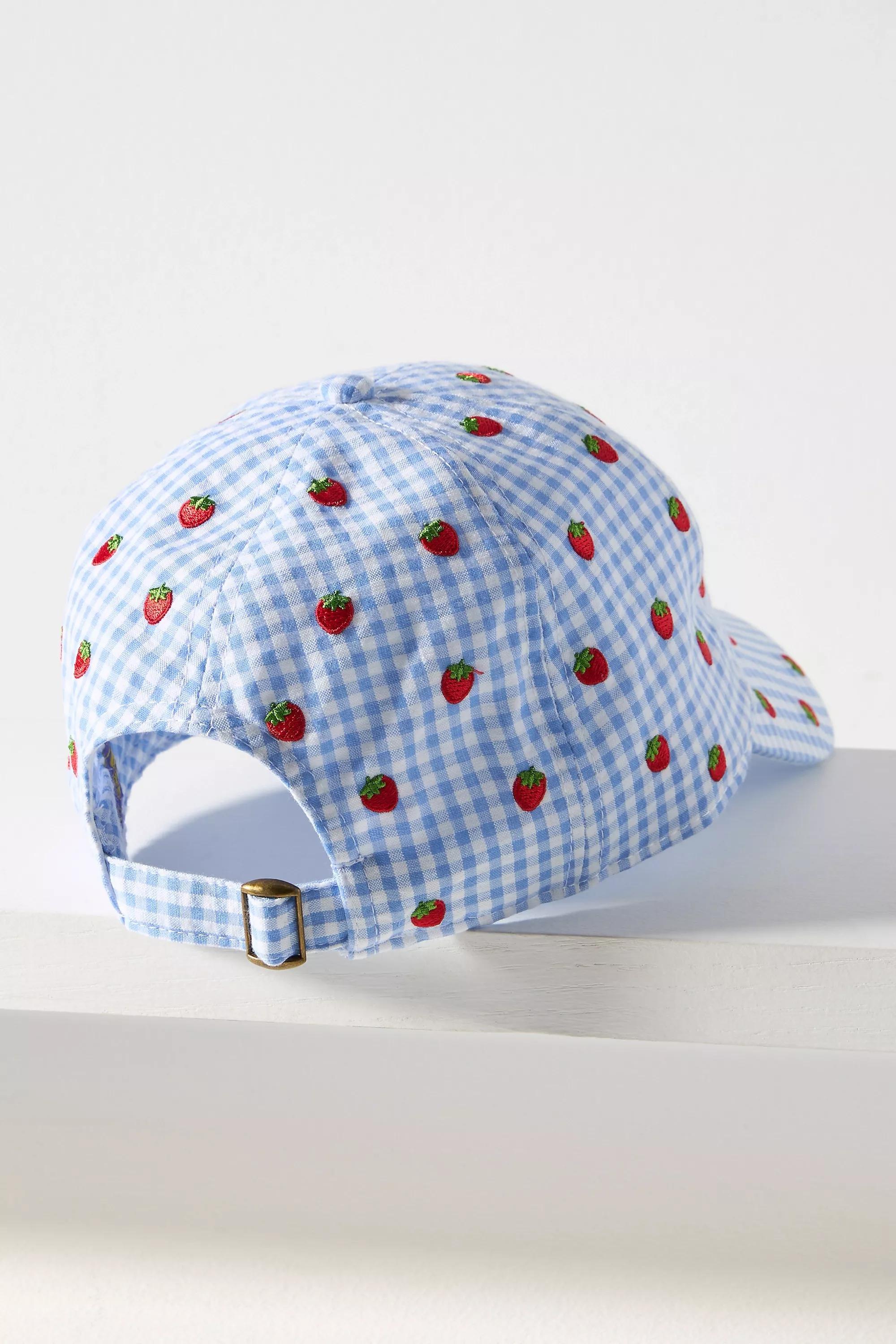Coney Island Picnic Seersucker Icon Baseball Cap, Blue, A501_0045, large image number 2