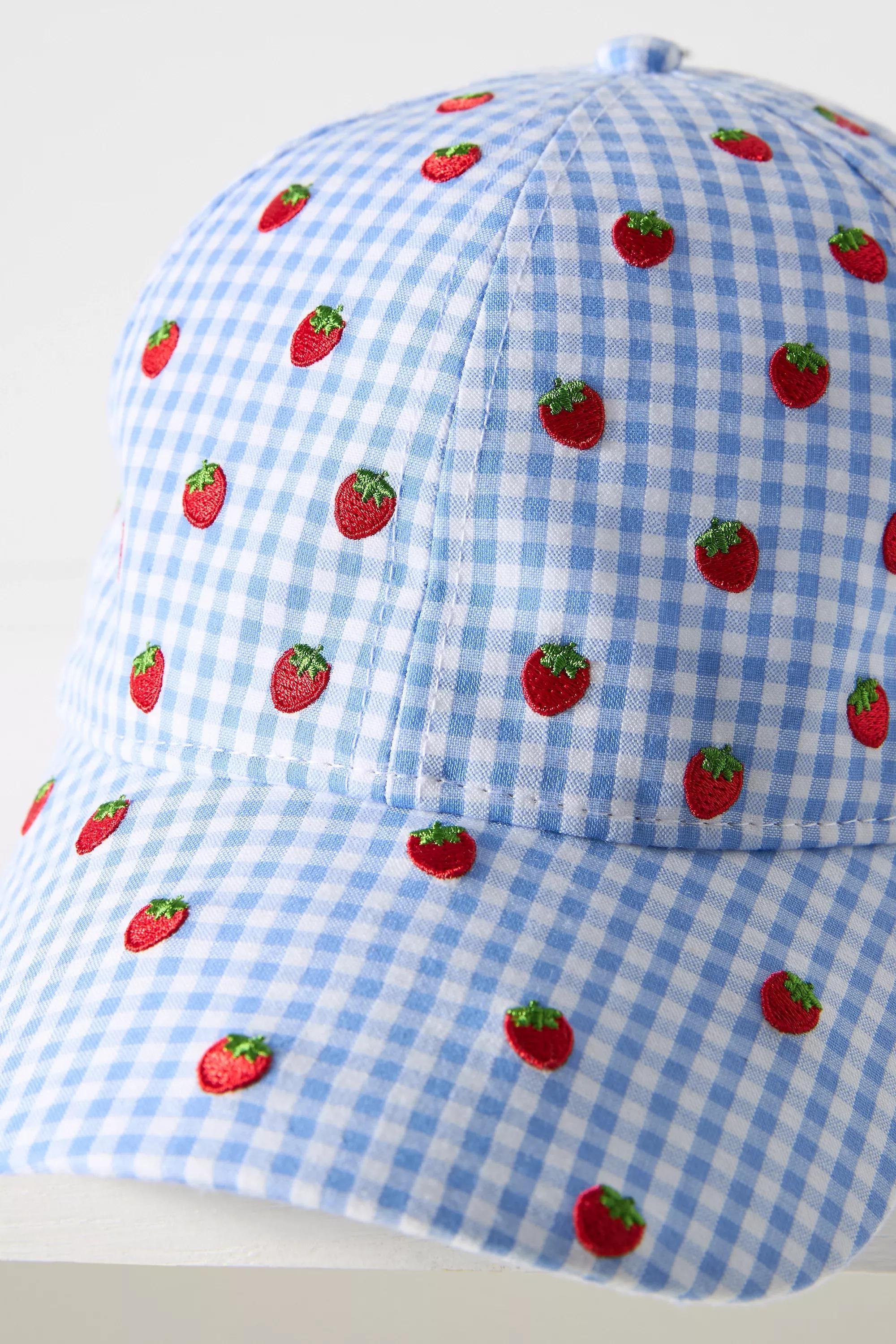 Coney Island Picnic Seersucker Icon Baseball Cap, Blue, A501_0045, large image number 3