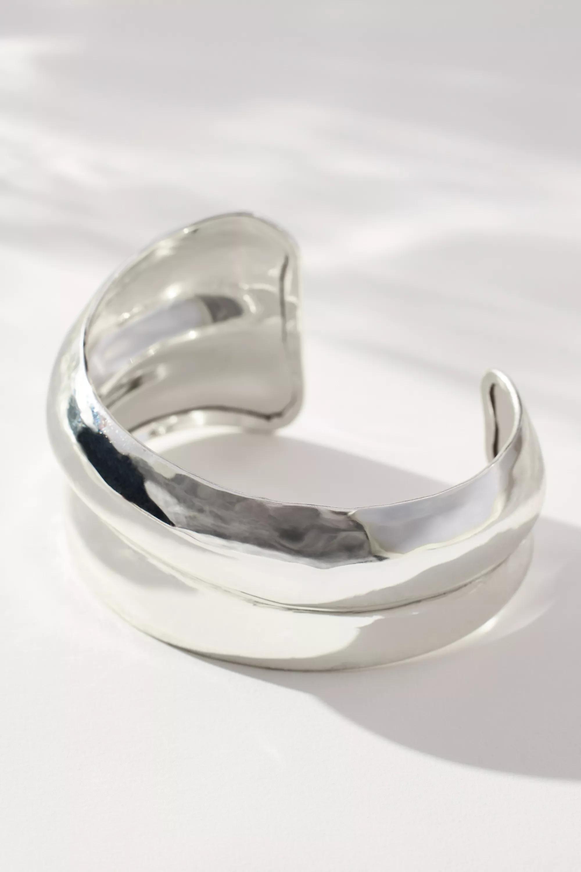 Anthropologie Cuff Bracelet, Silver, A501_0007, large image number 0