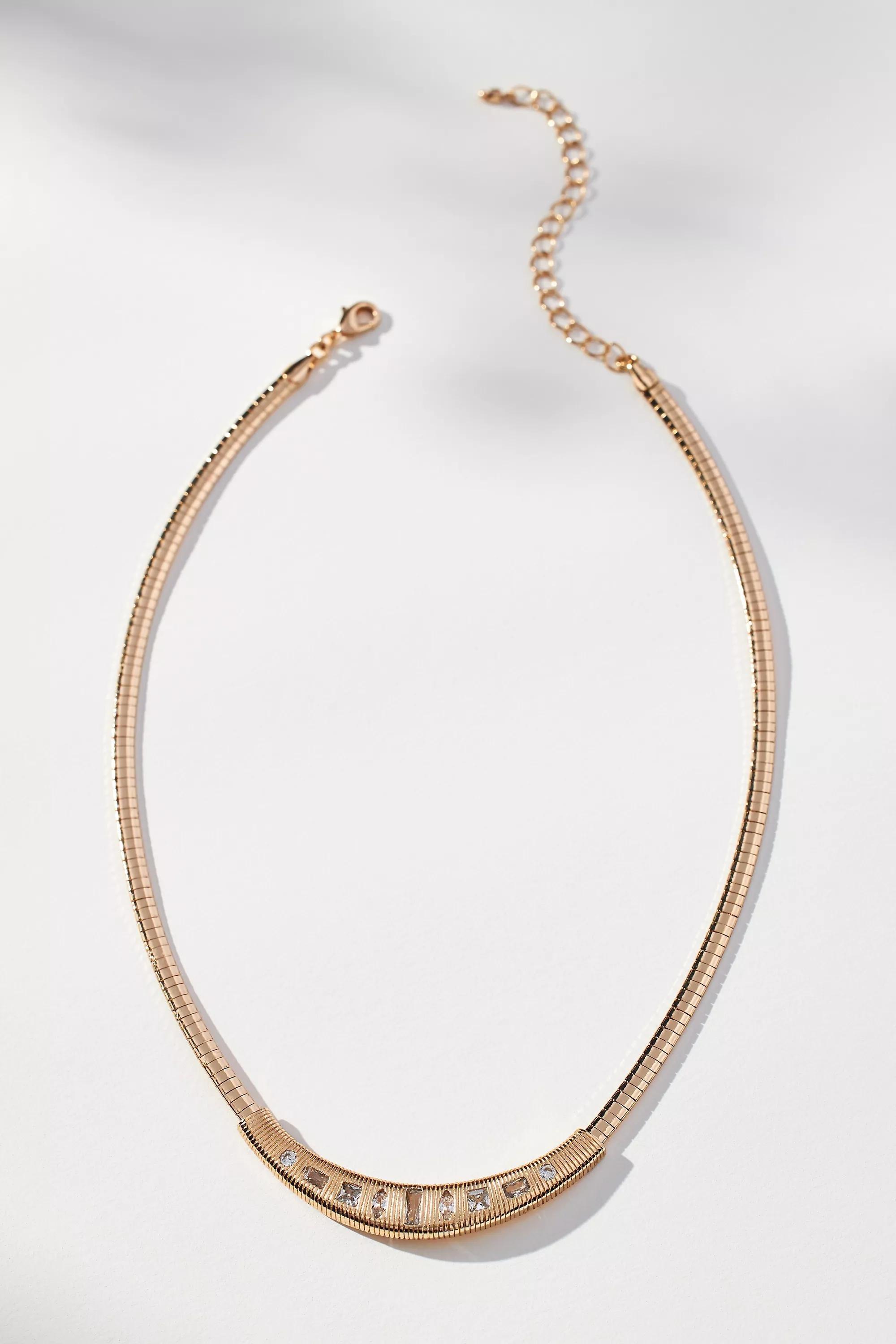 Anthropologie Chain Necklace, Gold, , medium