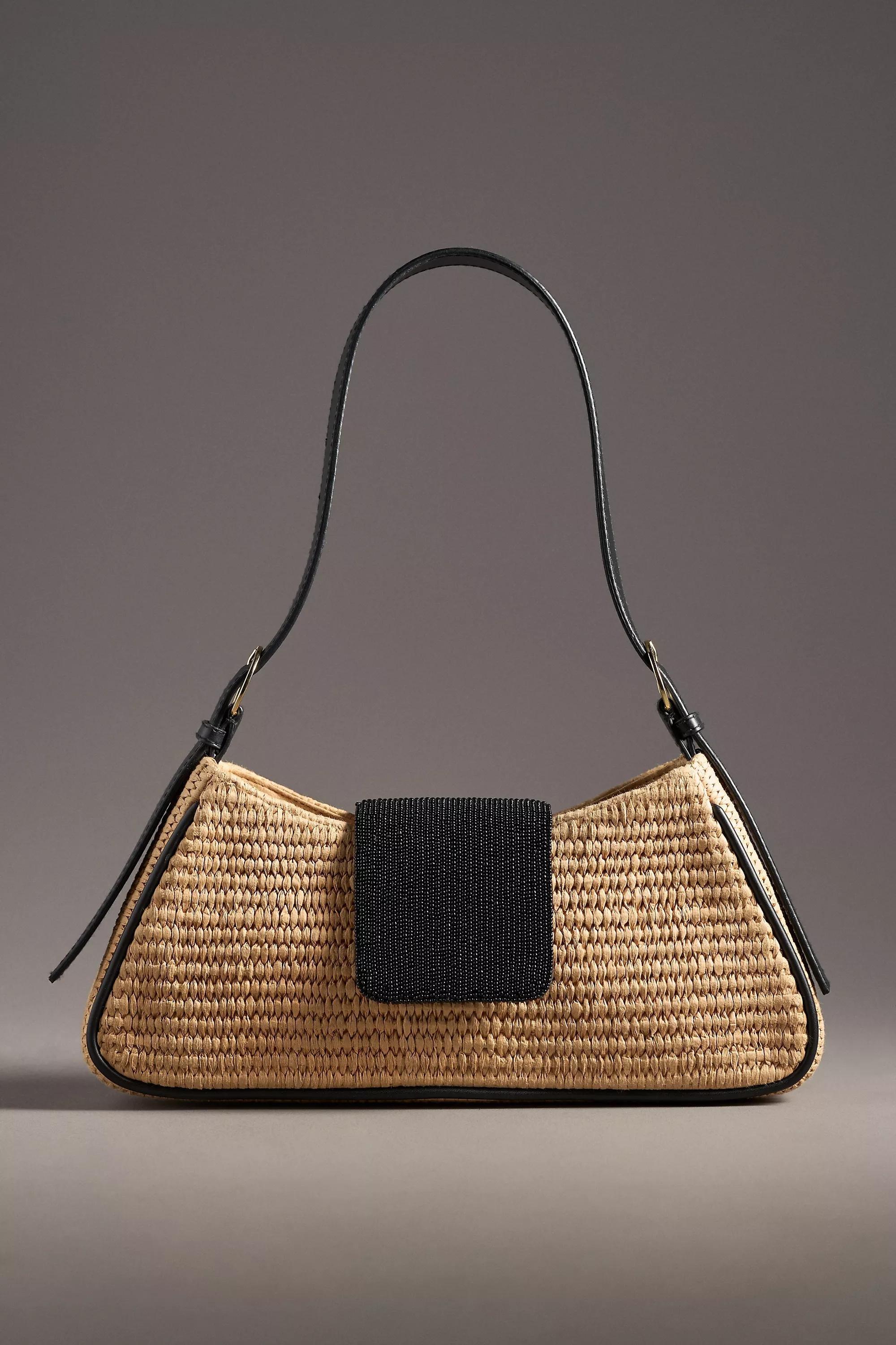 Anthropologie Woven Handmade Bag, Brown, A501_0001, large image number 0