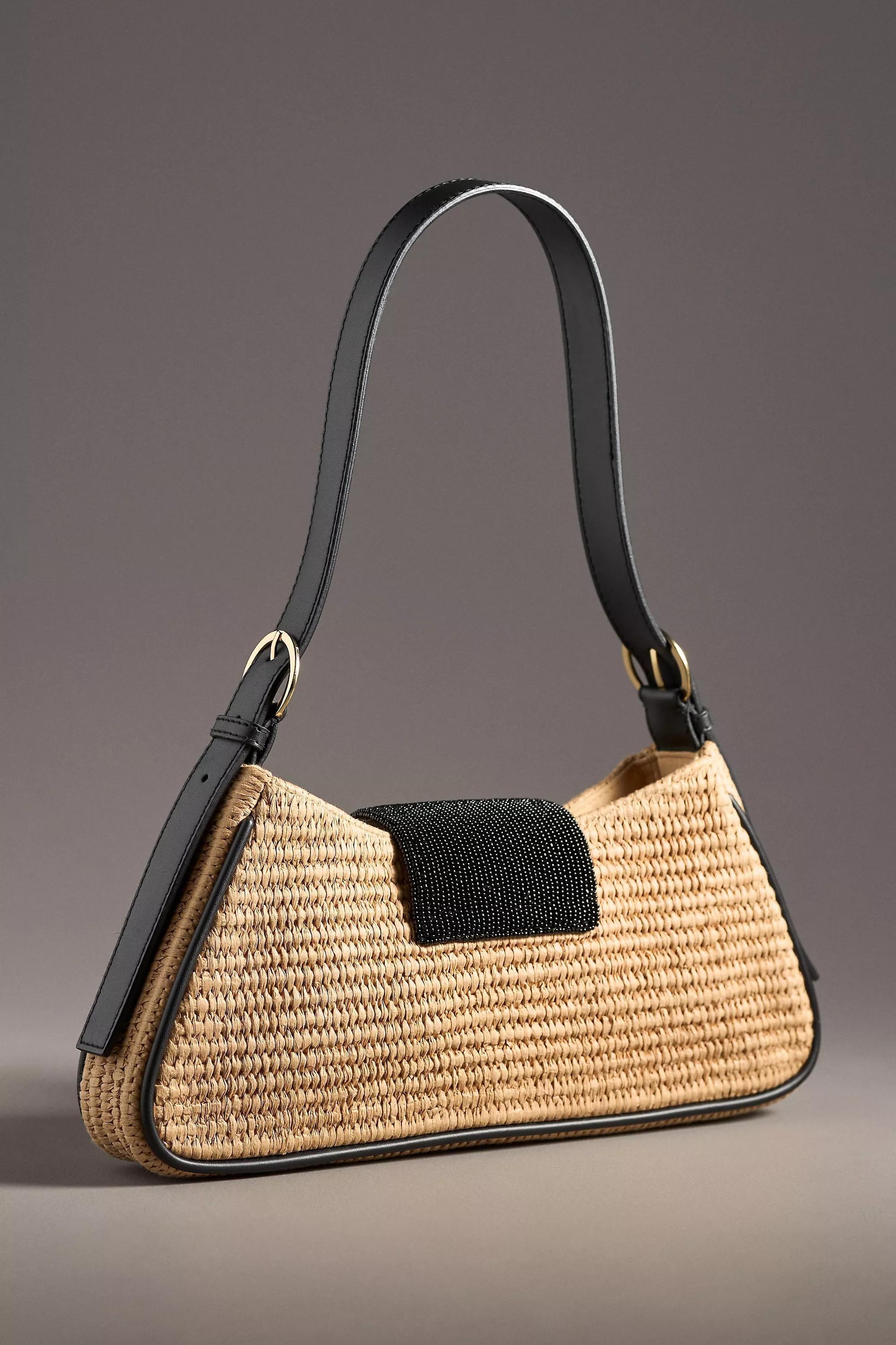 Anthropologie Woven Handmade Bag, Brown, A501_0001, large image number 1