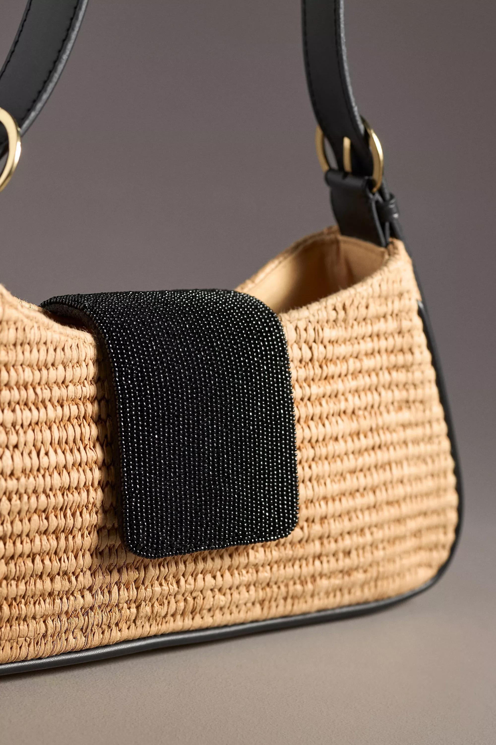 Anthropologie Woven Handmade Bag, Brown, A501_0001, large image number 2