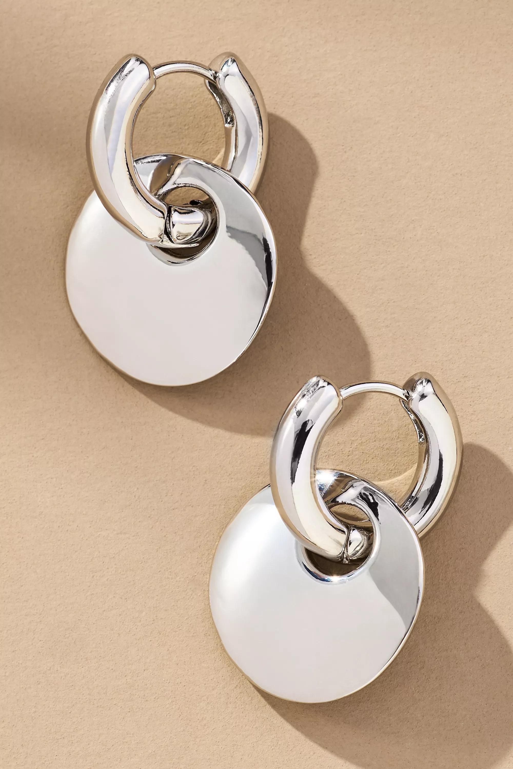Anthropologie Charm Hoop, Silver, A501_0007, large image number 0