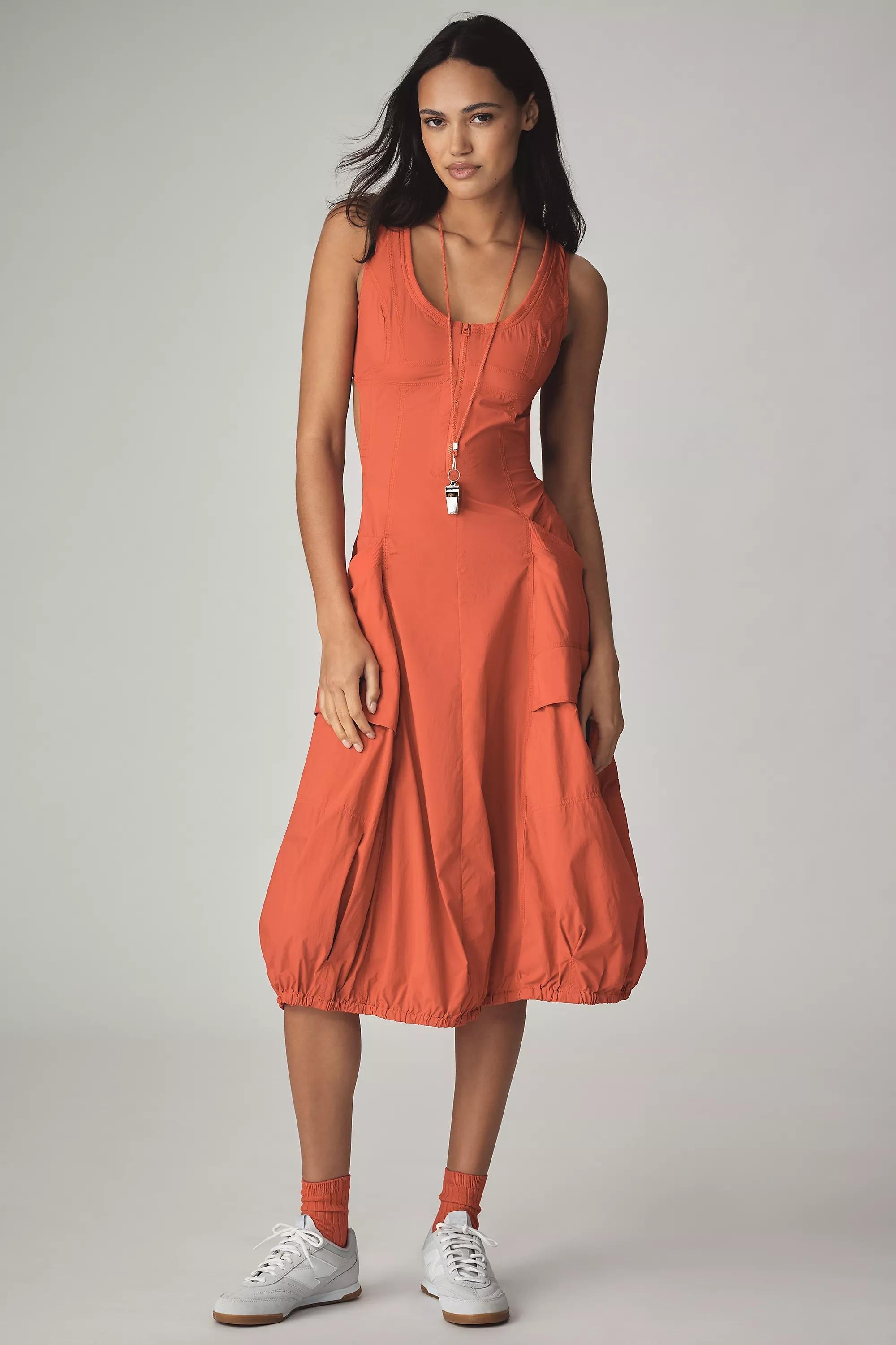 Anthropologie Cutout A-Line Midi Dress, Red, , large image number 0
