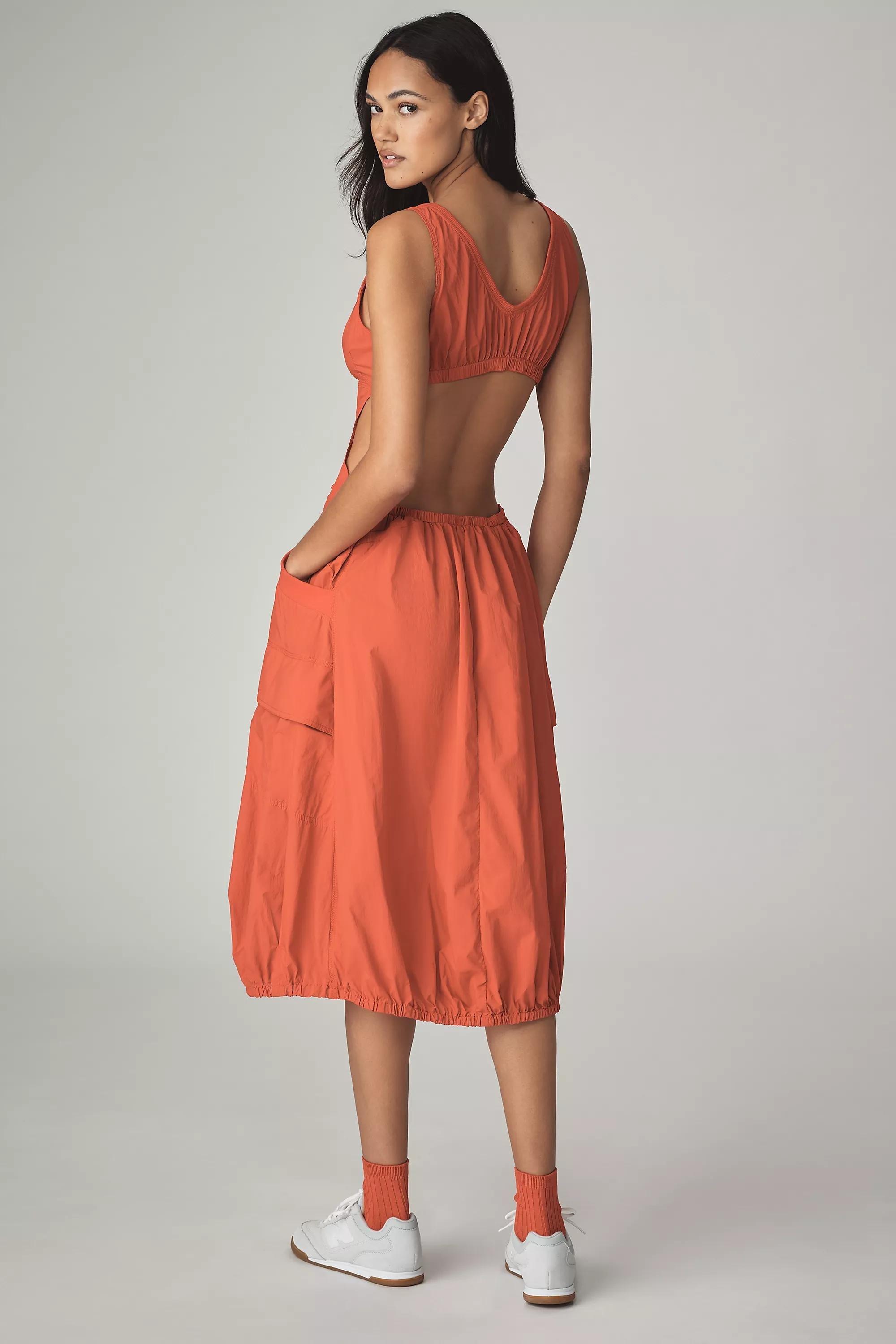 Anthropologie Cutout A-Line Midi Dress, Red, , large image number 1