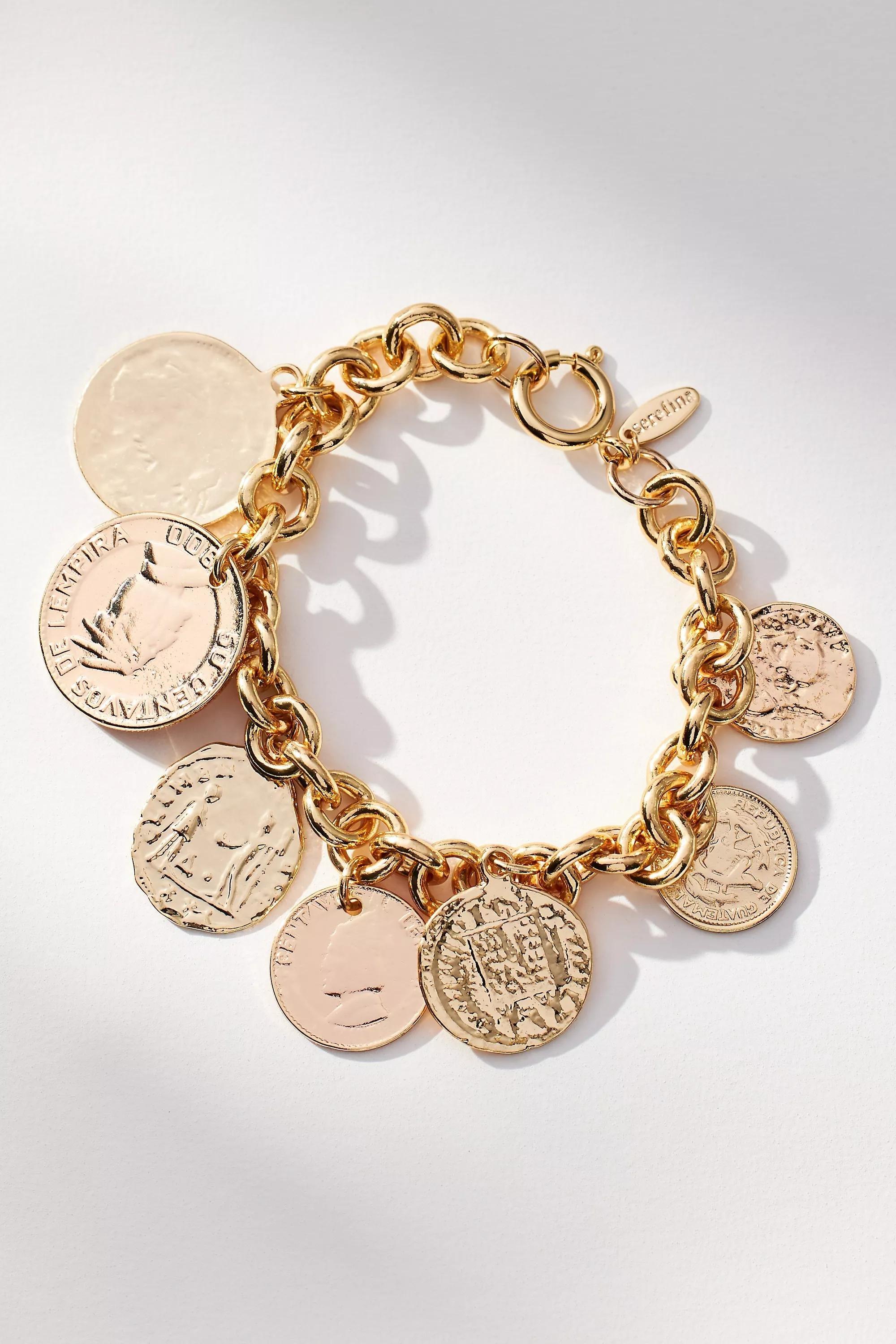 Gold Chunky Charm Bracelet, A501_0070, large image number 0