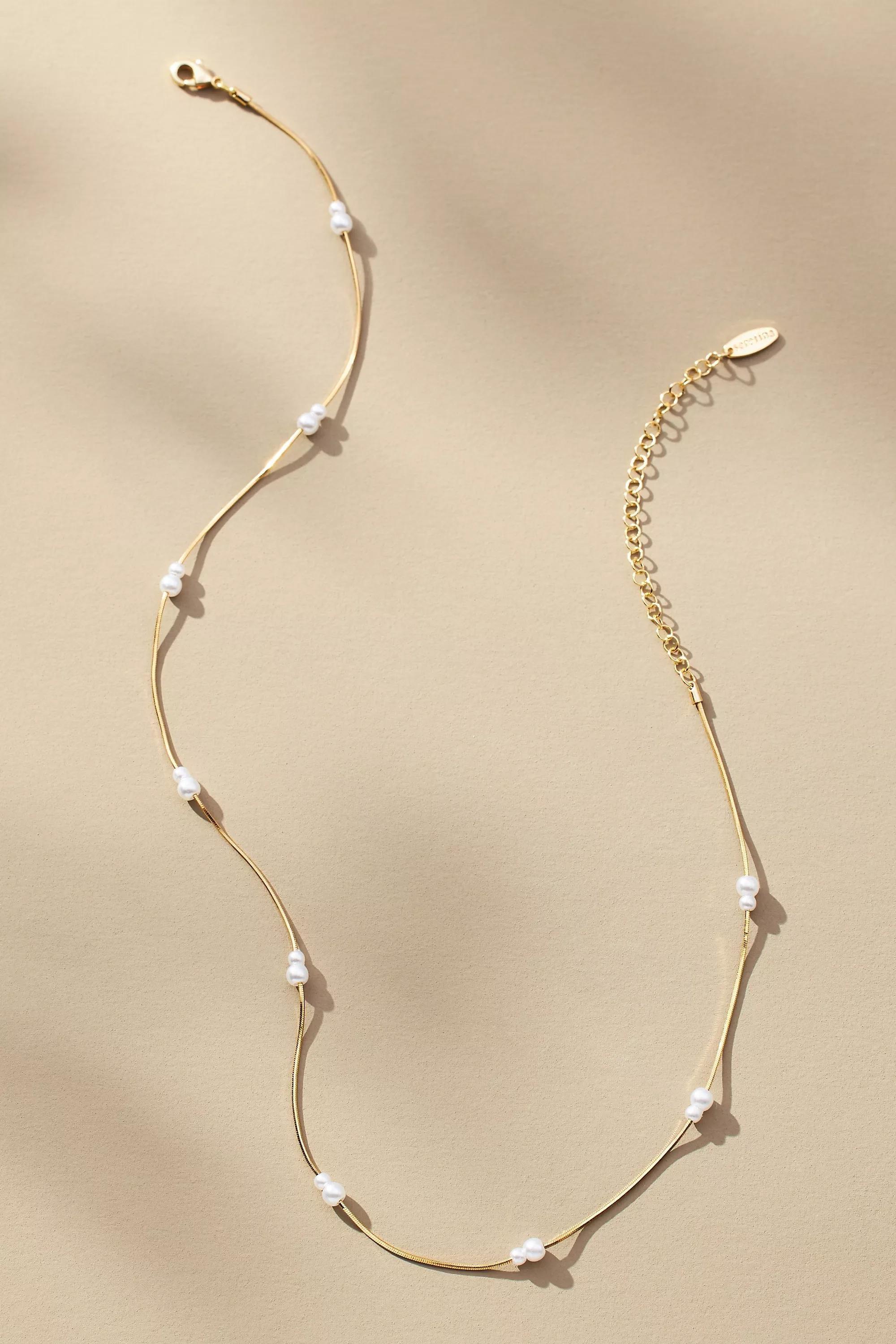 Anthropologie Necklace Chain, Gold, A501_0017, large image number 1