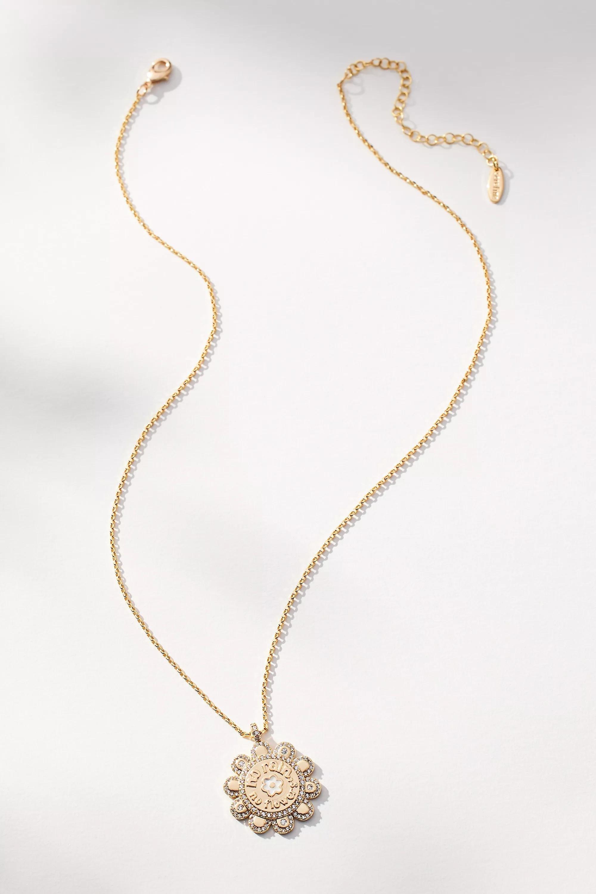 Anthropologie Necklace Pendant, Gold, A501_0070, medium