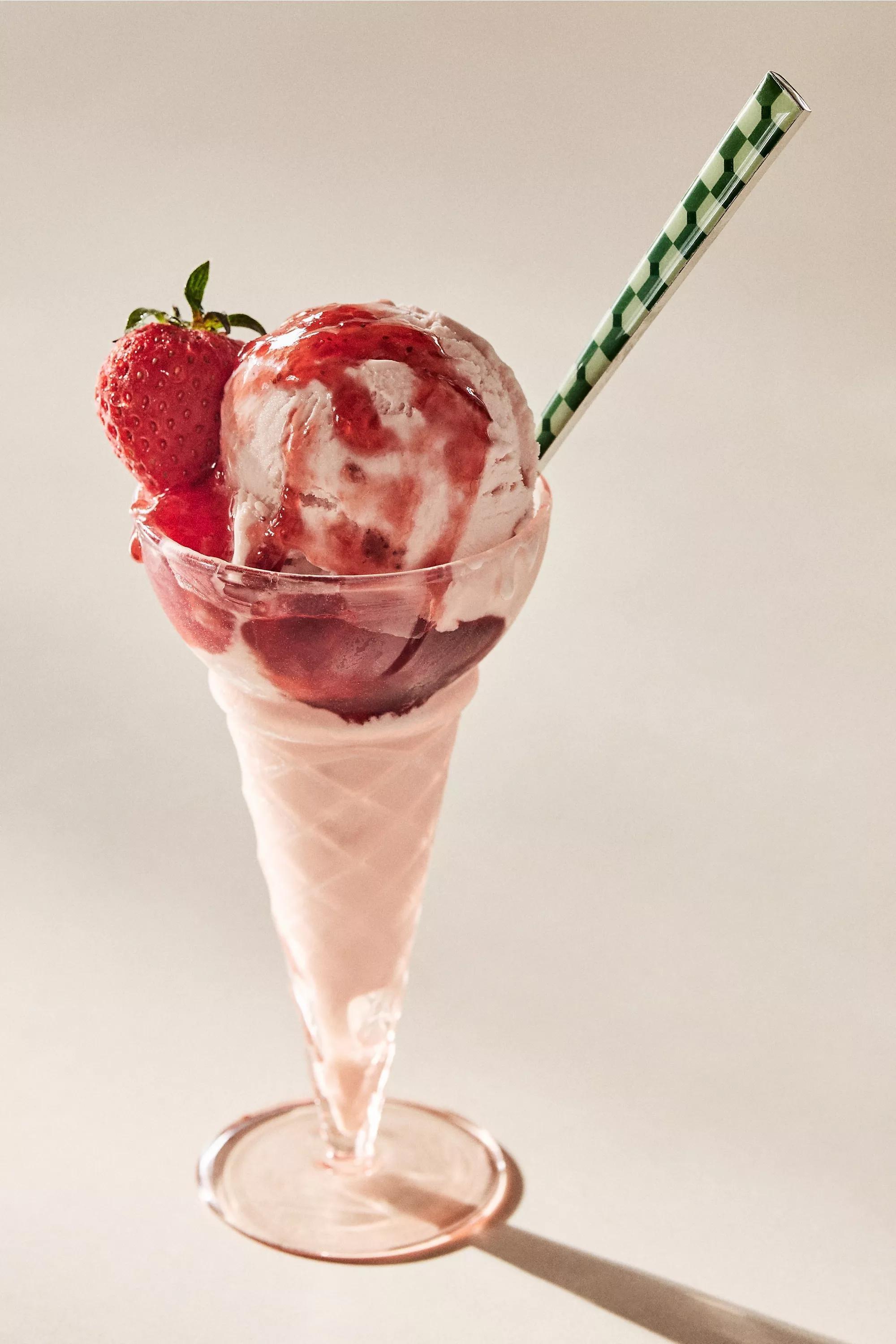 PEACH Ice Cream Sundae Flute Glass, A501_0067, large image number 0