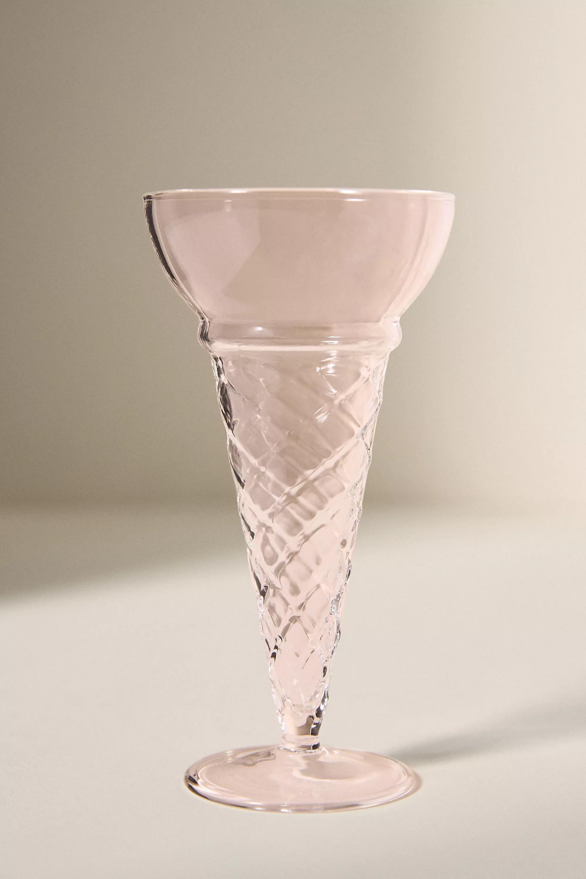 PEACH Ice Cream Sundae Flute Glass, A501_0067, large image number 1
