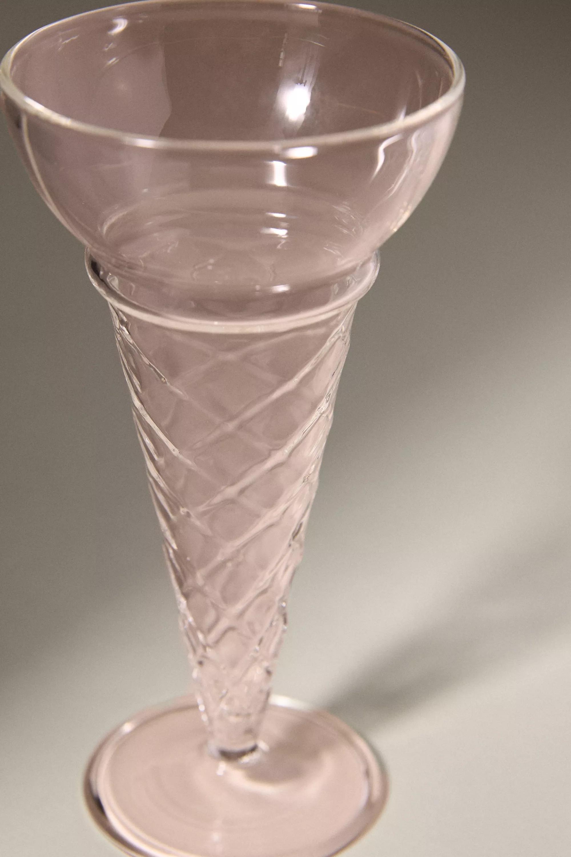 PEACH Ice Cream Sundae Flute Glass, A501_0067, large image number 2