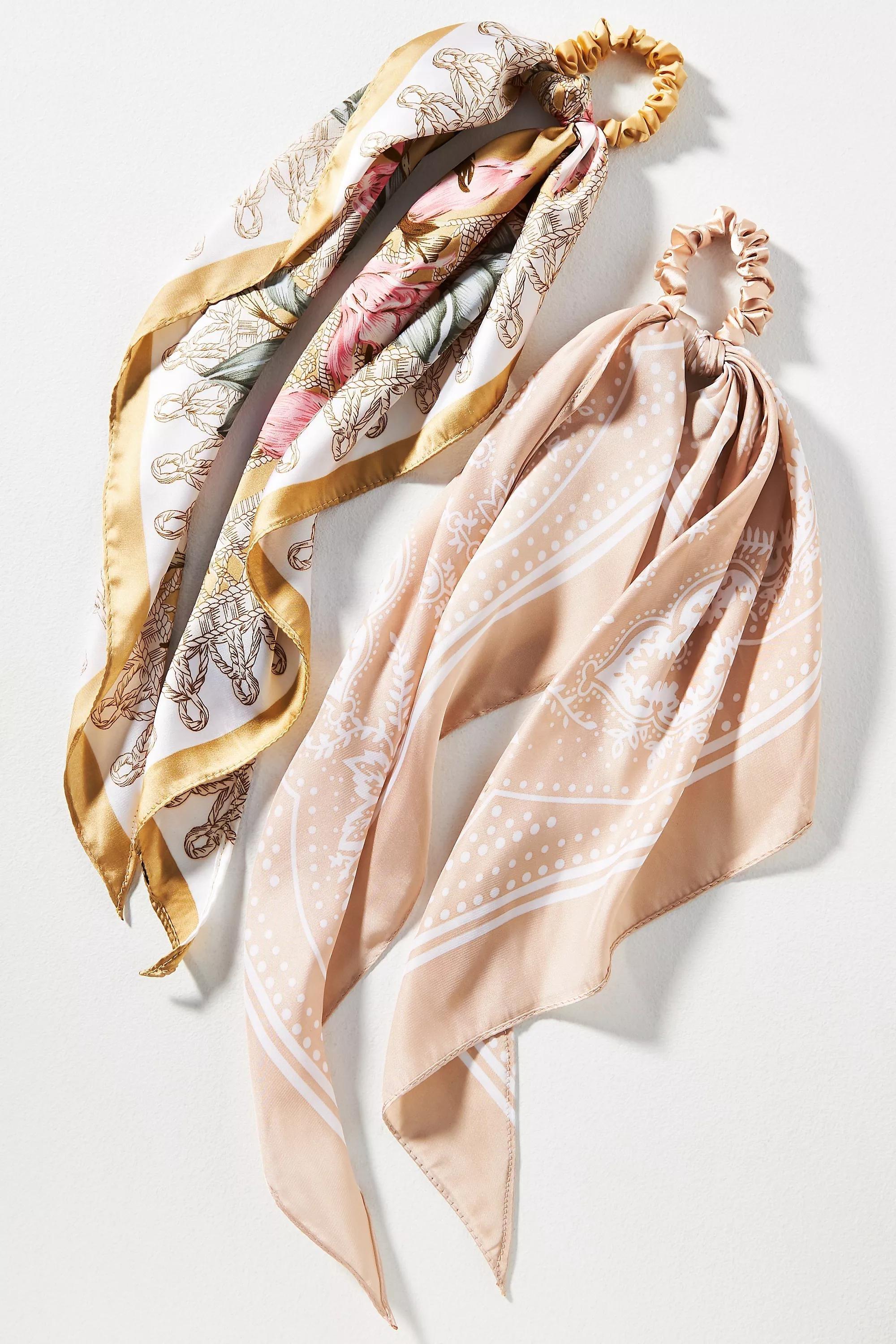 Anthropologie Set Of 2 Headscarves, Pink, A501_0066, large image number 0