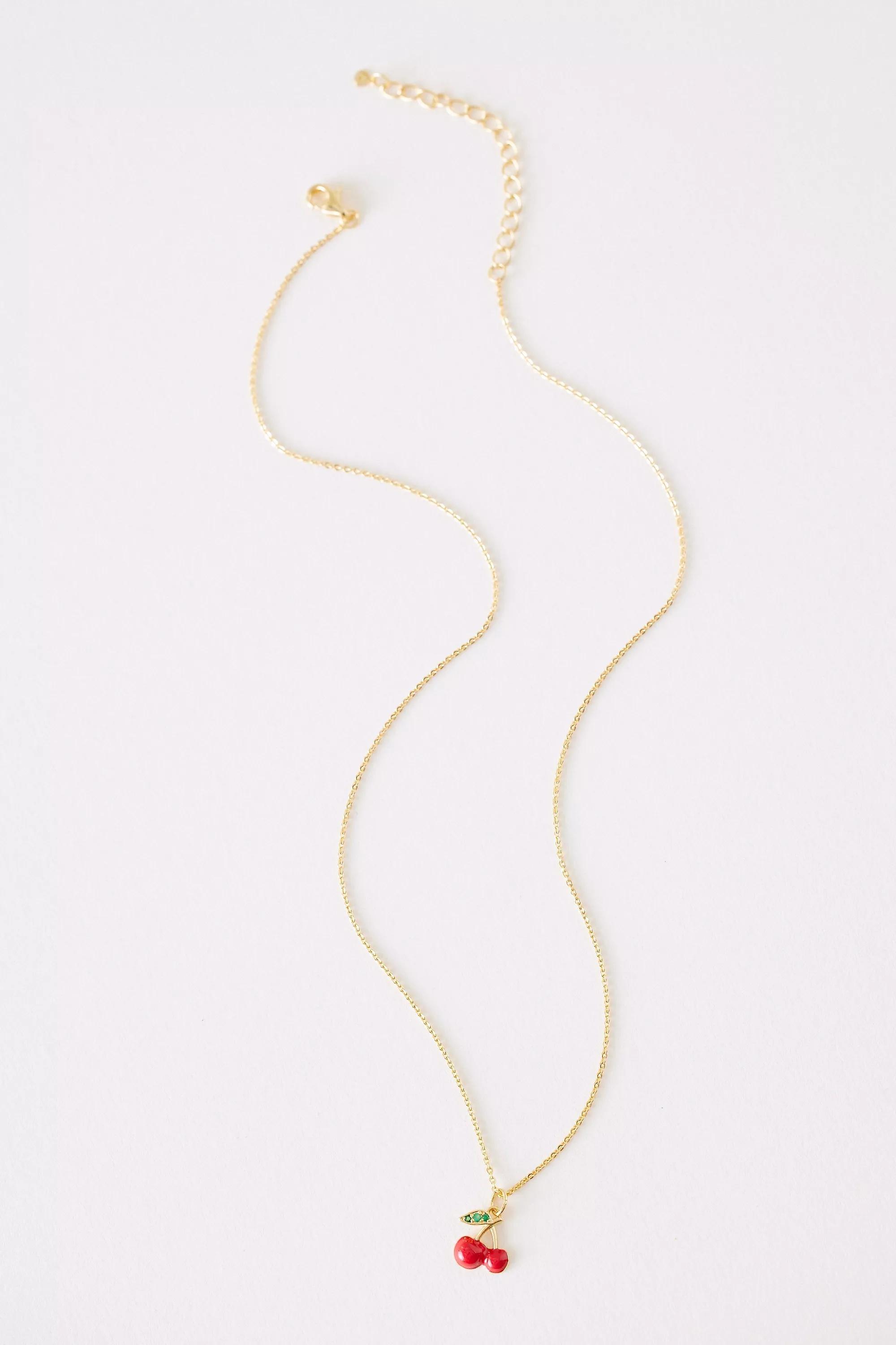 Anthropologie Necklace Pendant, Red, A501_0060, large image number 1