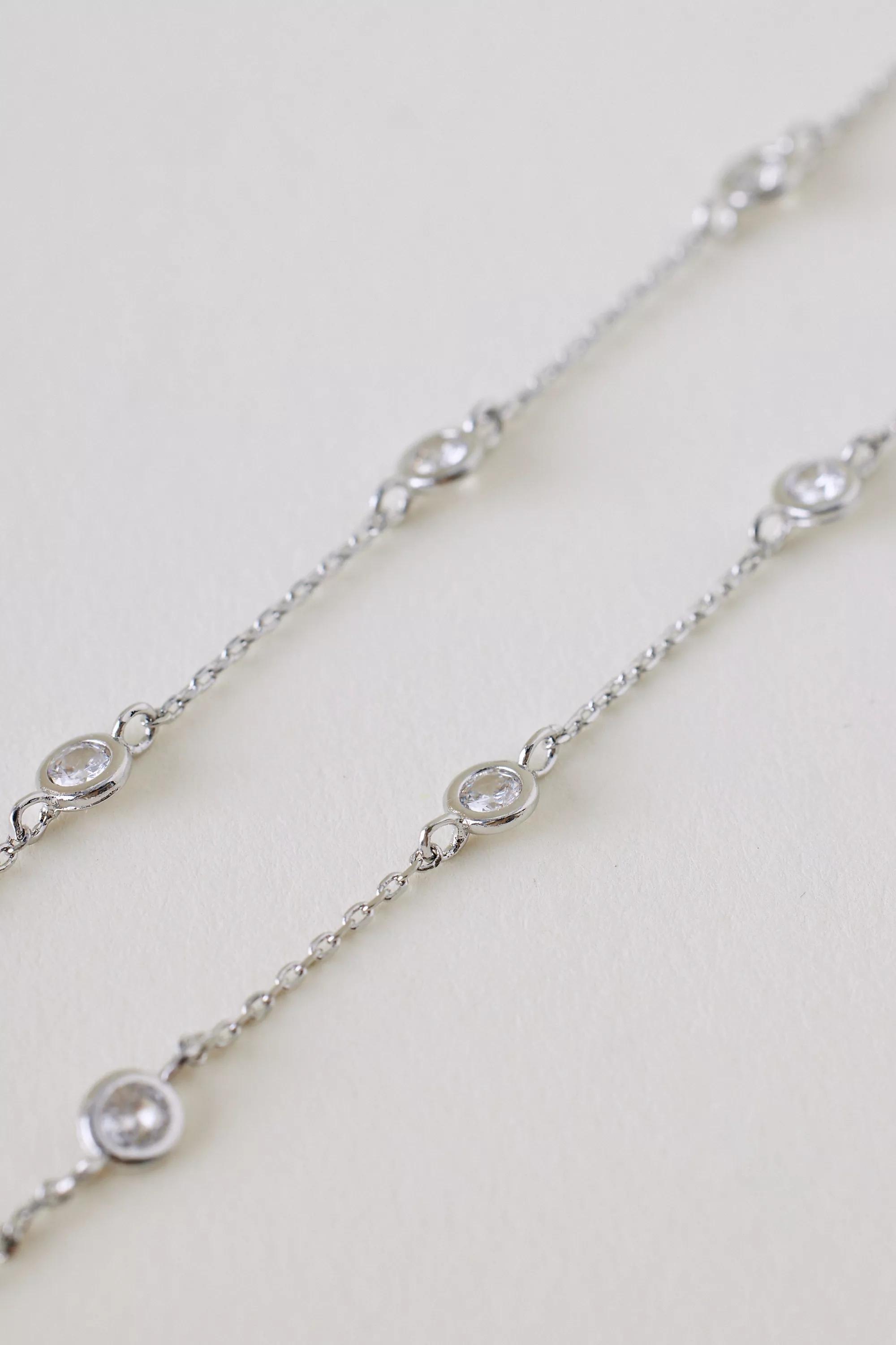 Anthropologie Necklace, Silver, A501_0007, large image number 1