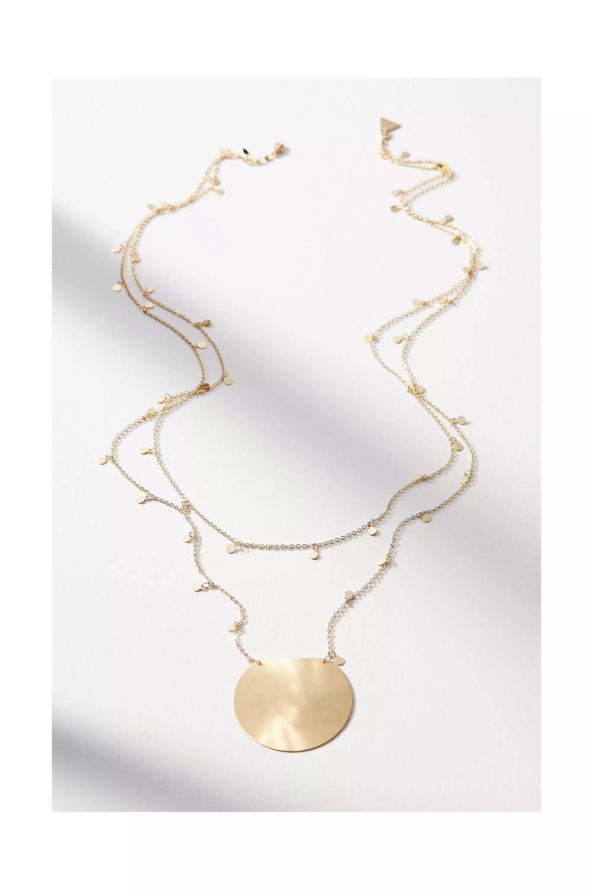 Anthropologie Multi-Chain Necklace, Gold, A501_0070, large image number 0