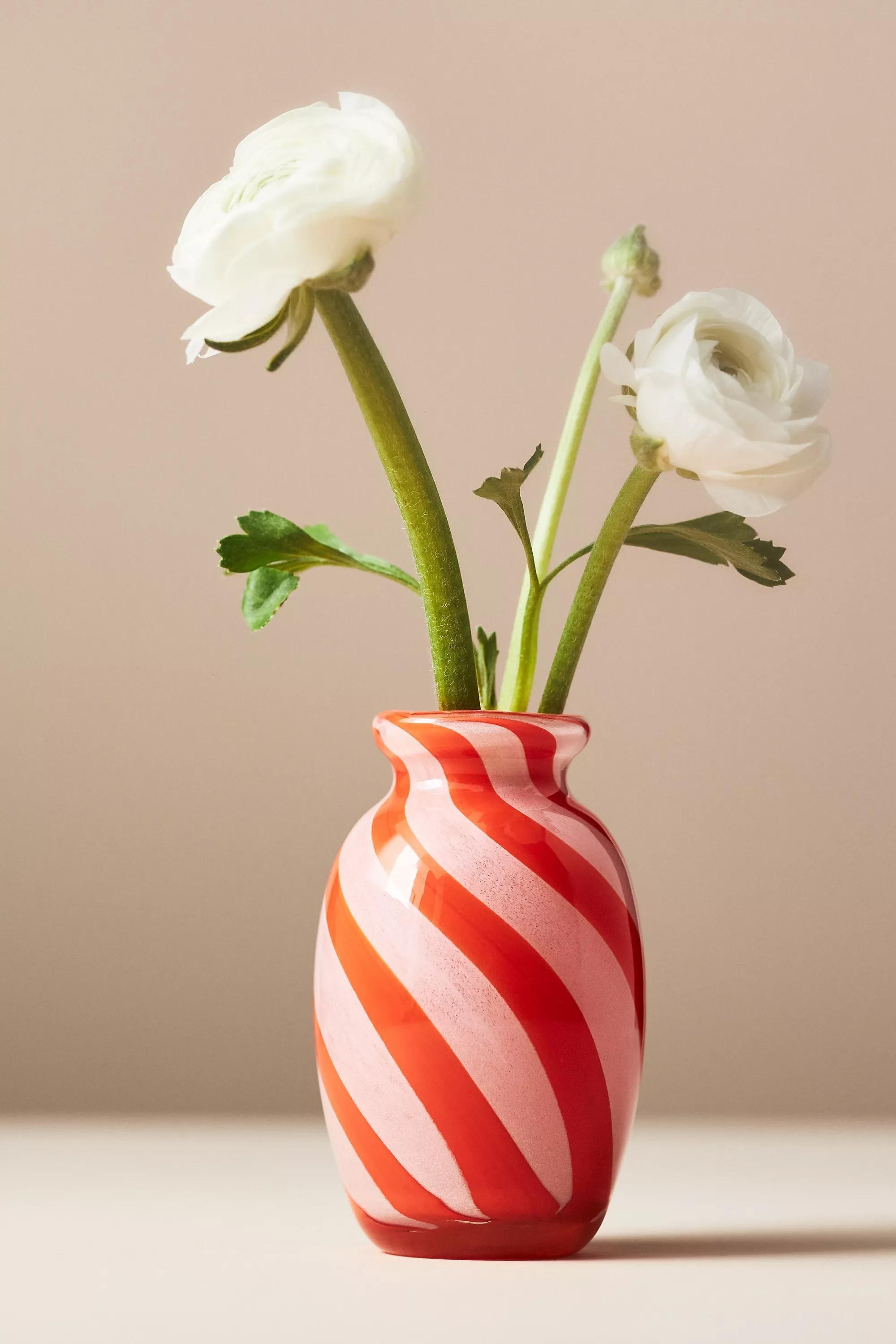 Piper Glass Flower Vase, Pink, A501_0066, large image number 1