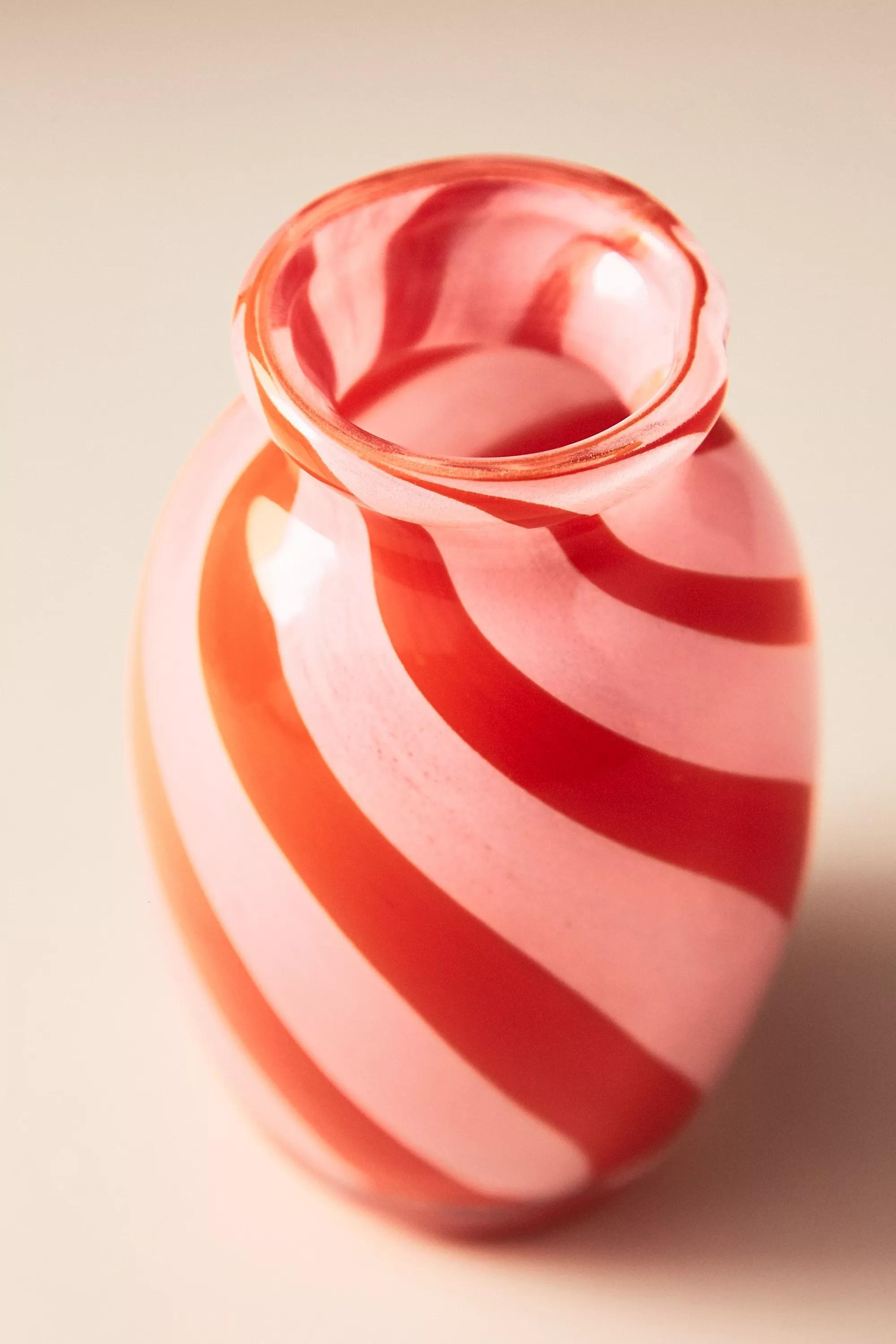 Piper Glass Flower Vase, Pink, A501_0066, large image number 2