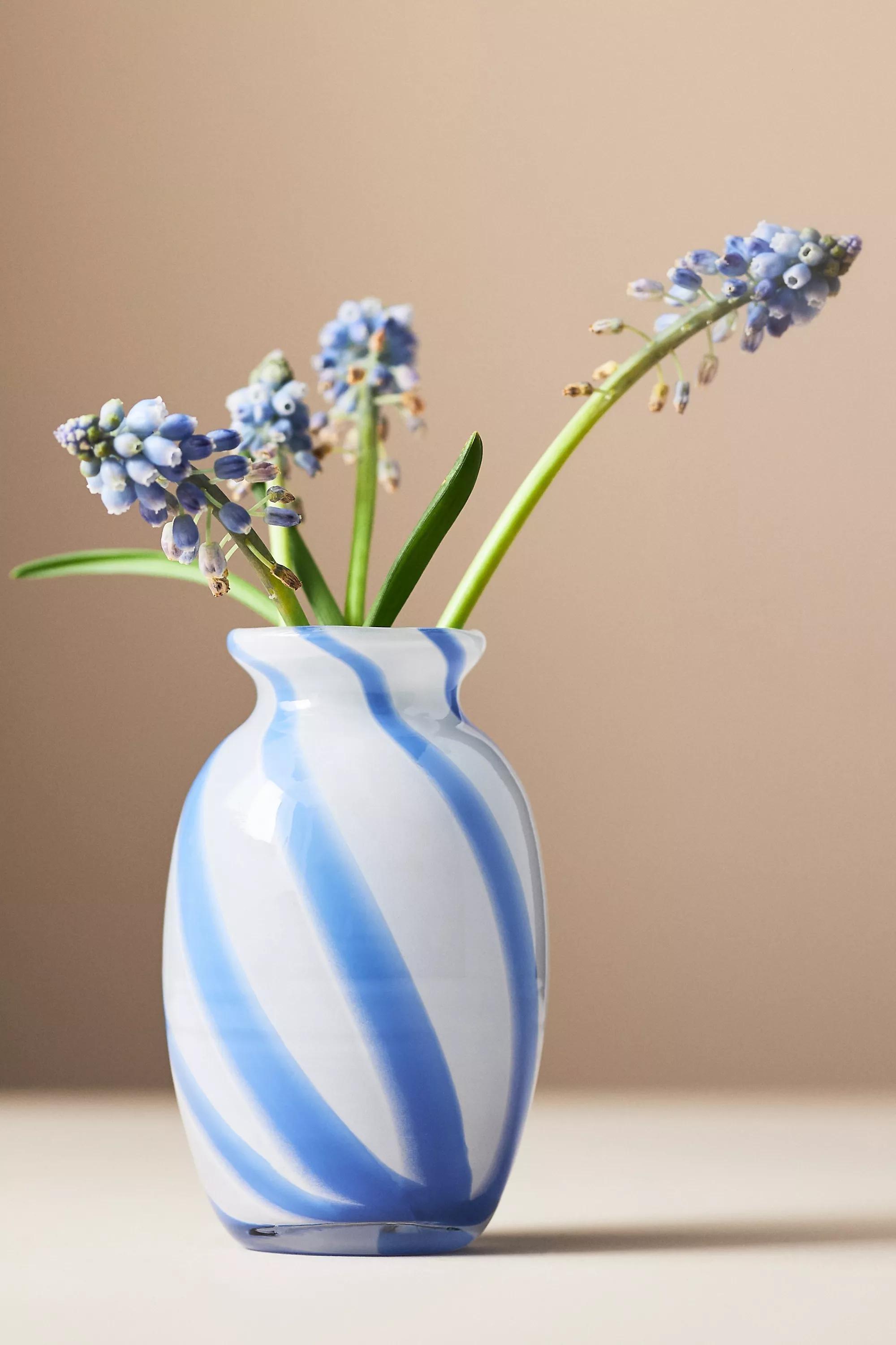 Piper Glass Flower Vase, Blue, A501_0040, large image number 0