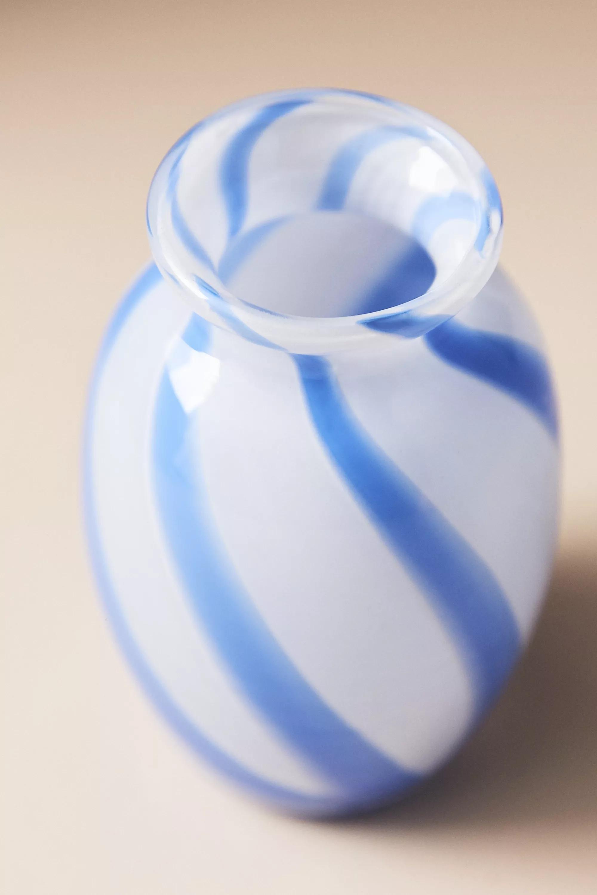 Piper Glass Flower Vase, Blue, A501_0040, large image number 1