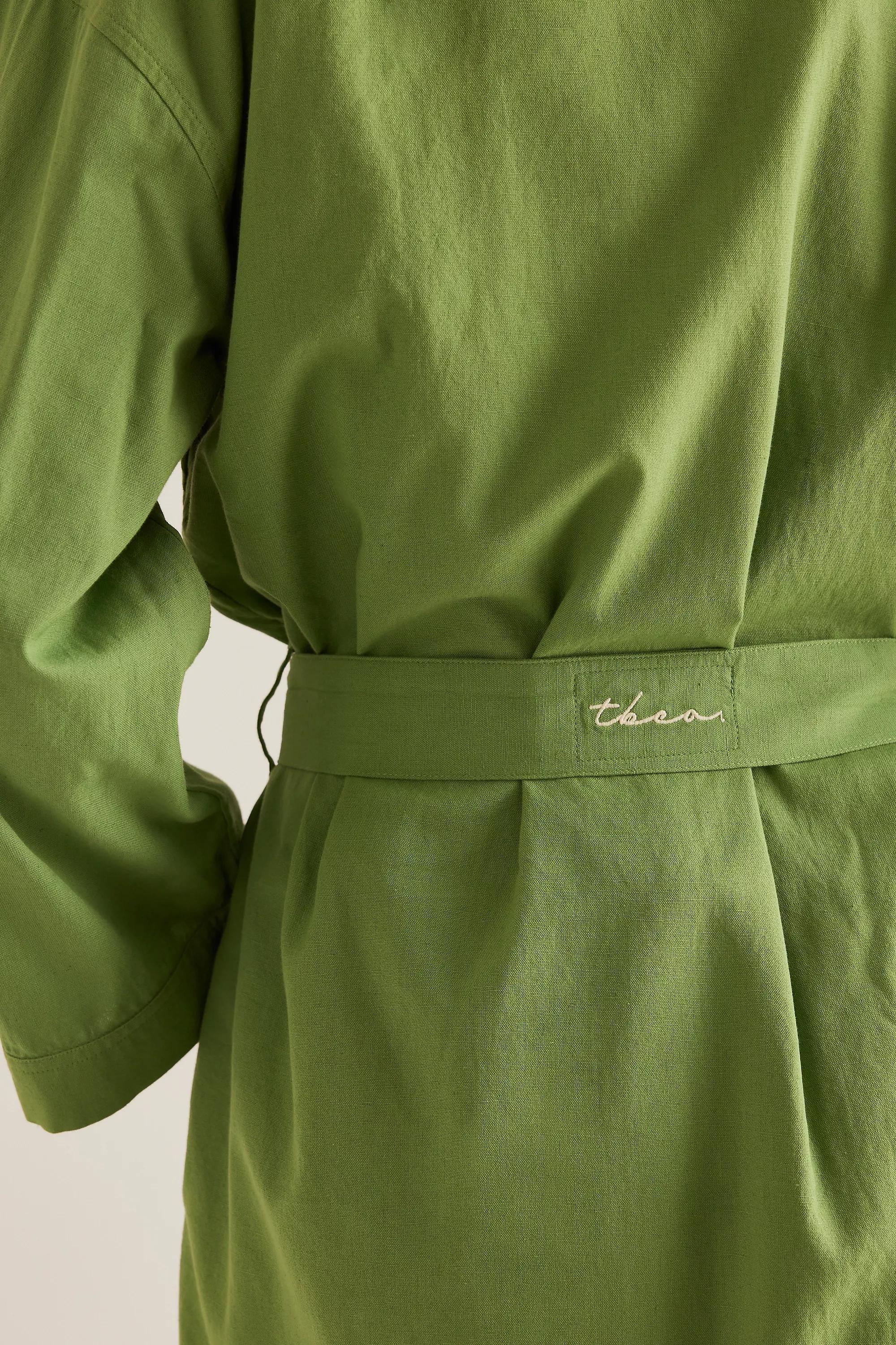 GREEN TBCo Cotton Robe, , large image number 1