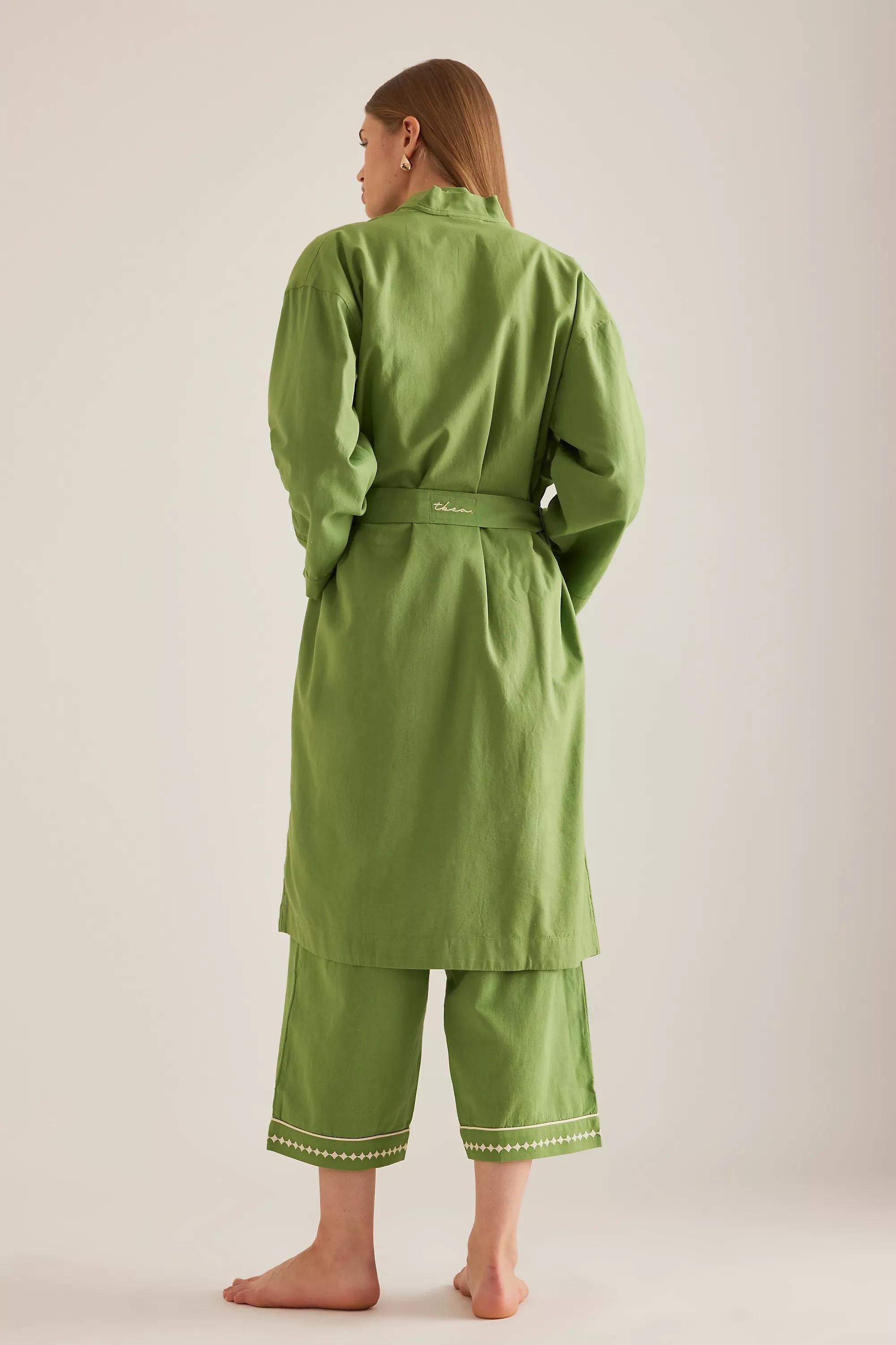 By Tbco Cotton Robe, Green, Green, medium