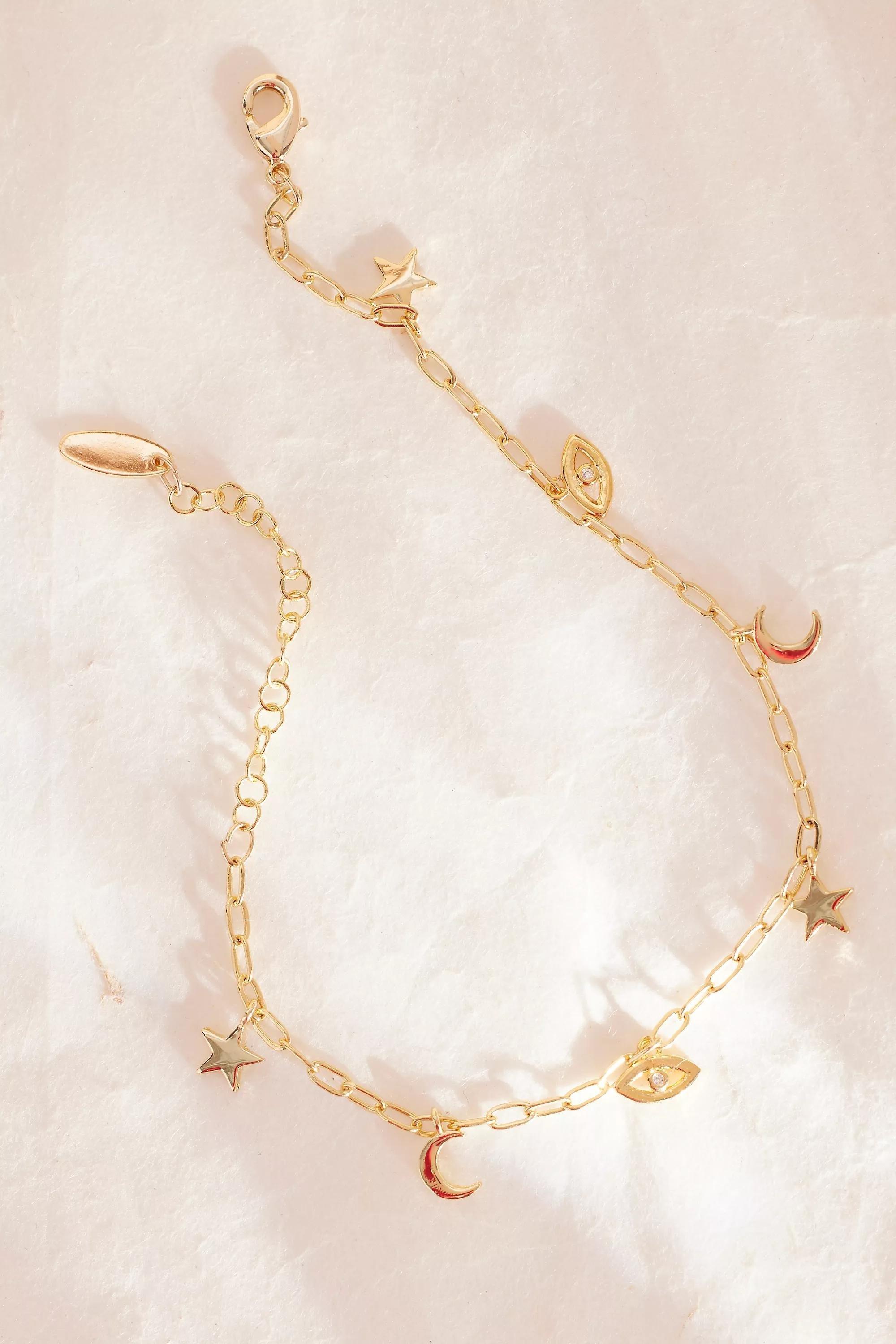 Anthropologie Charm Bracelet, Gold Plated, A501_0070, large image number 0