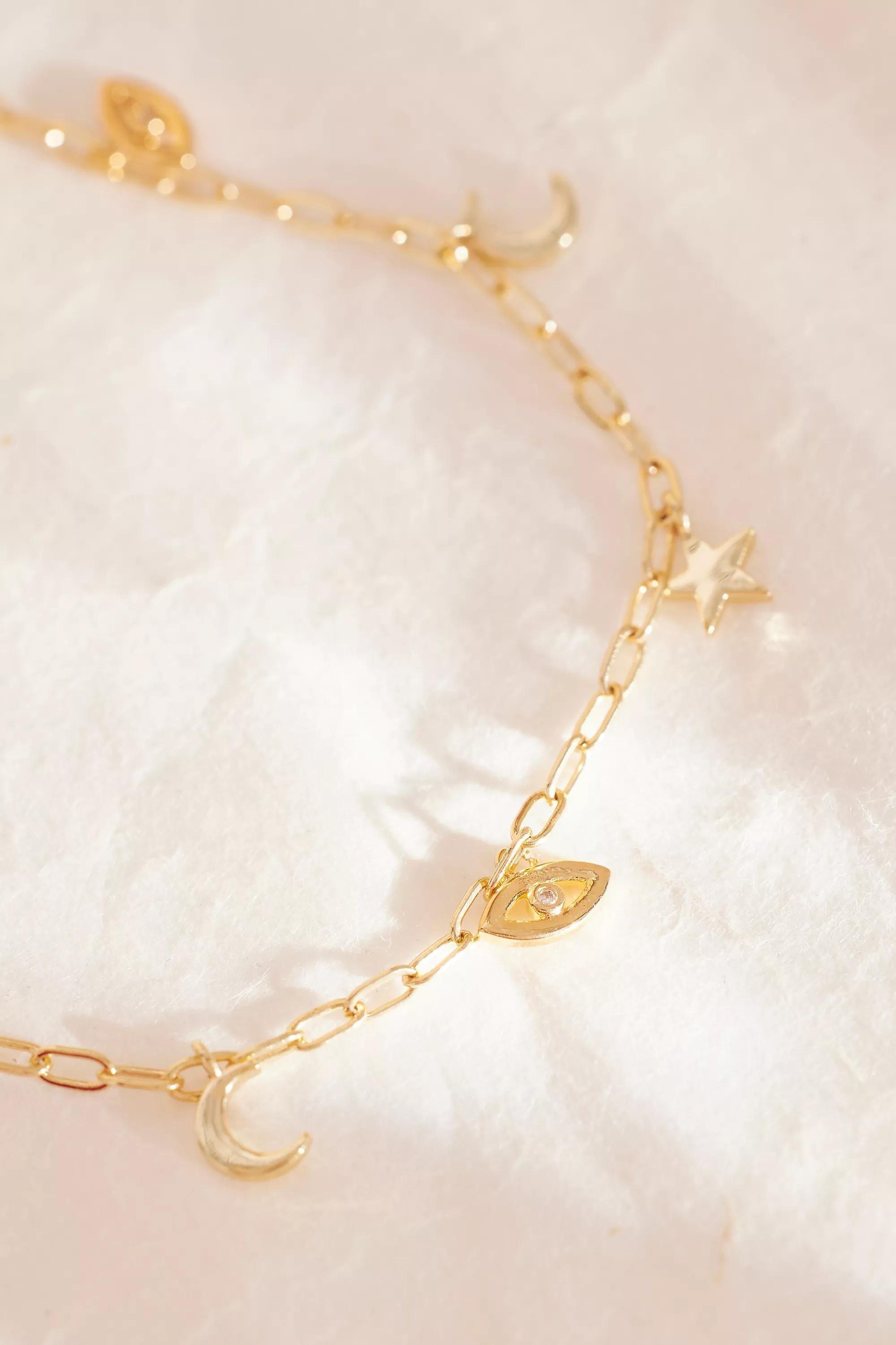 Anthropologie Charm Bracelet, Gold Plated, A501_0070, large image number 1