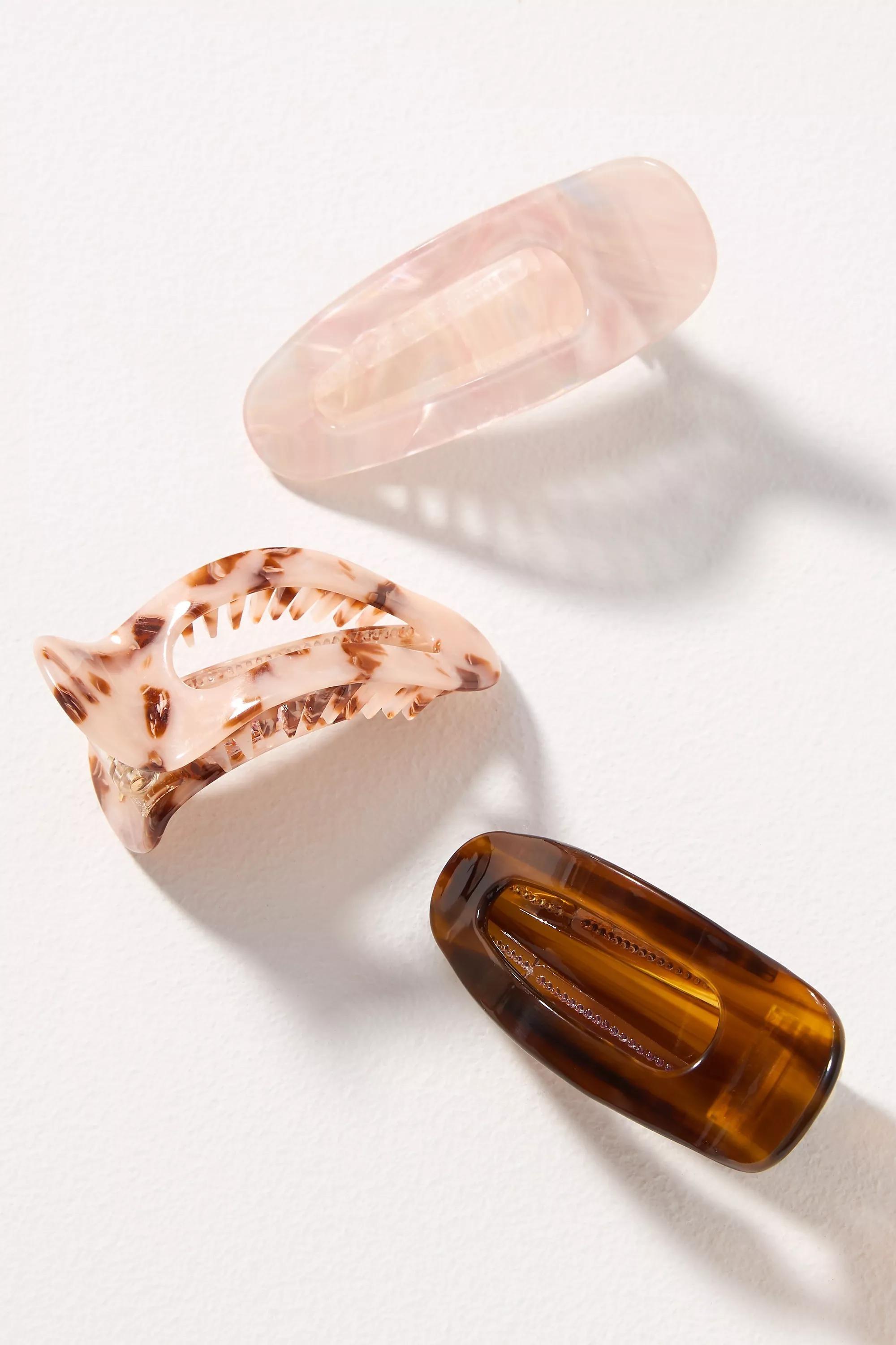 Anthropologie Set of 3 Hair Claw, Neutral, A501_0066, large image number 0