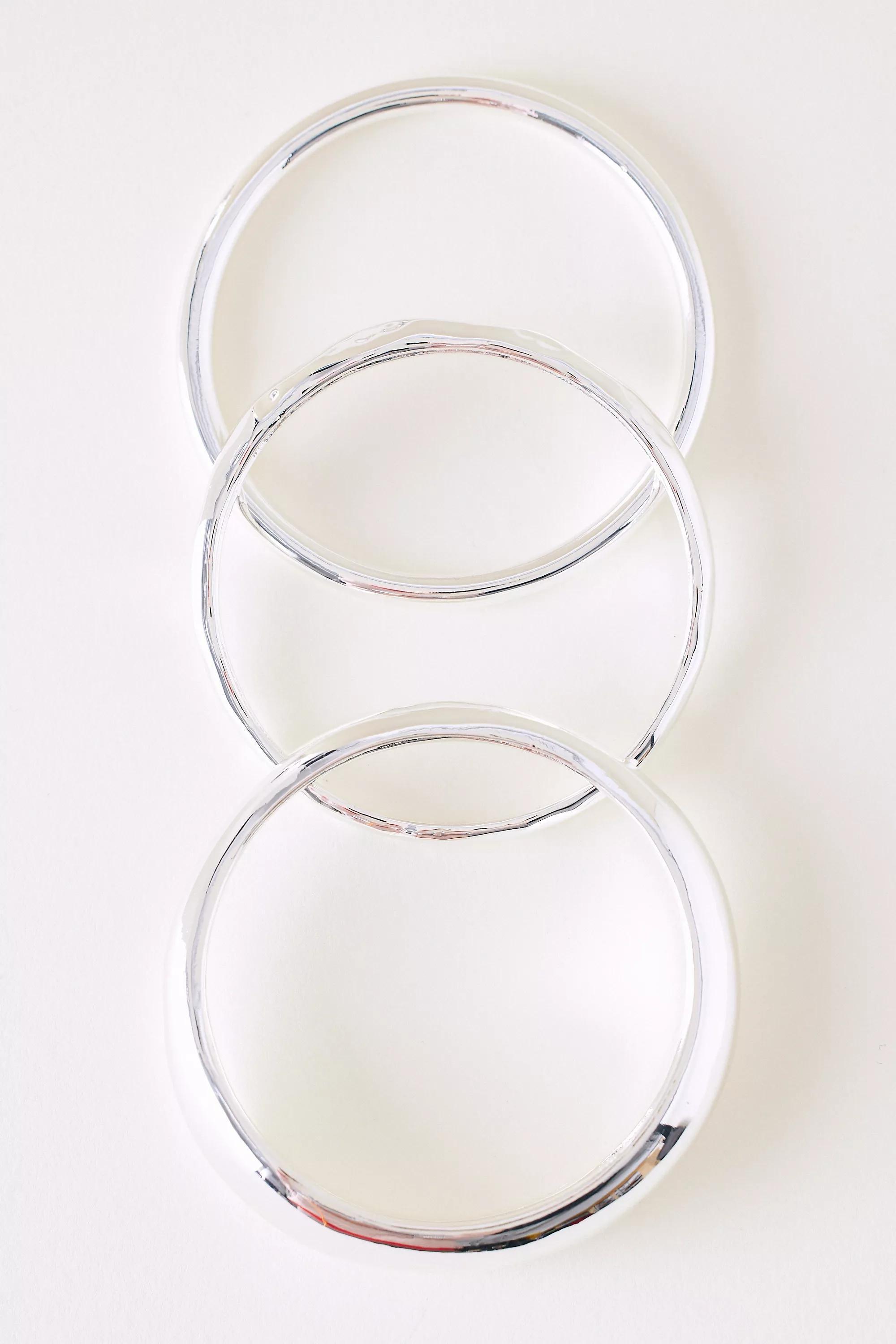 Anthropologie Set Of 3 Bracelet, Silver, A501_0007, large image number 0