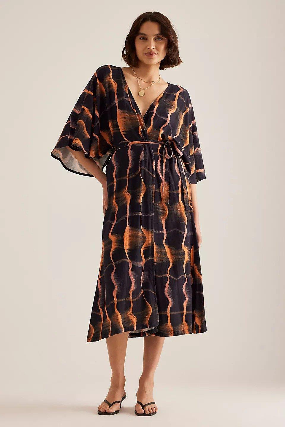 Anthropologie Paisley Shine Kimono, A501_0001, large image number 0