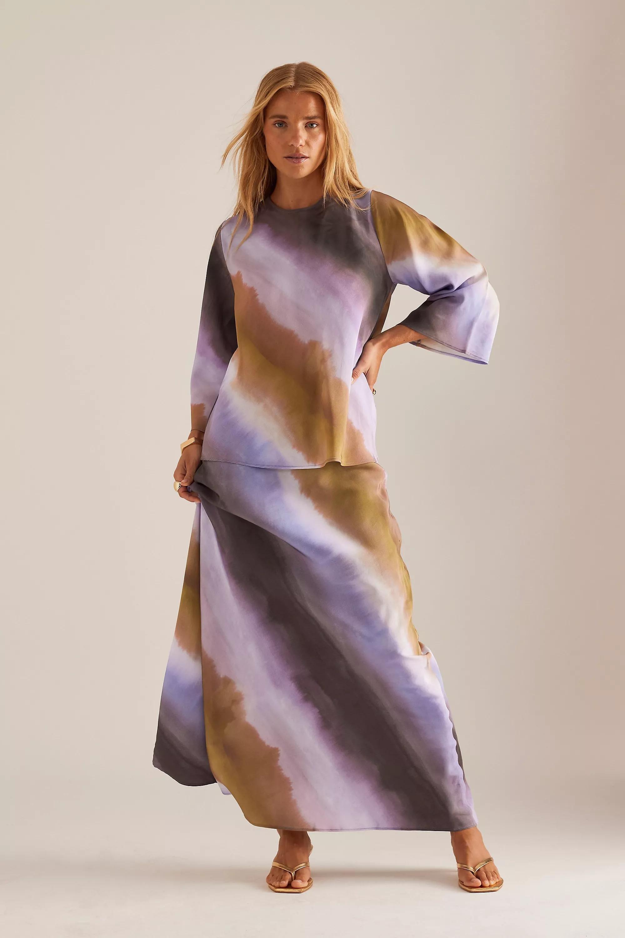 Multicolour Selected Femme Gafrid Maxi Skirt, , medium