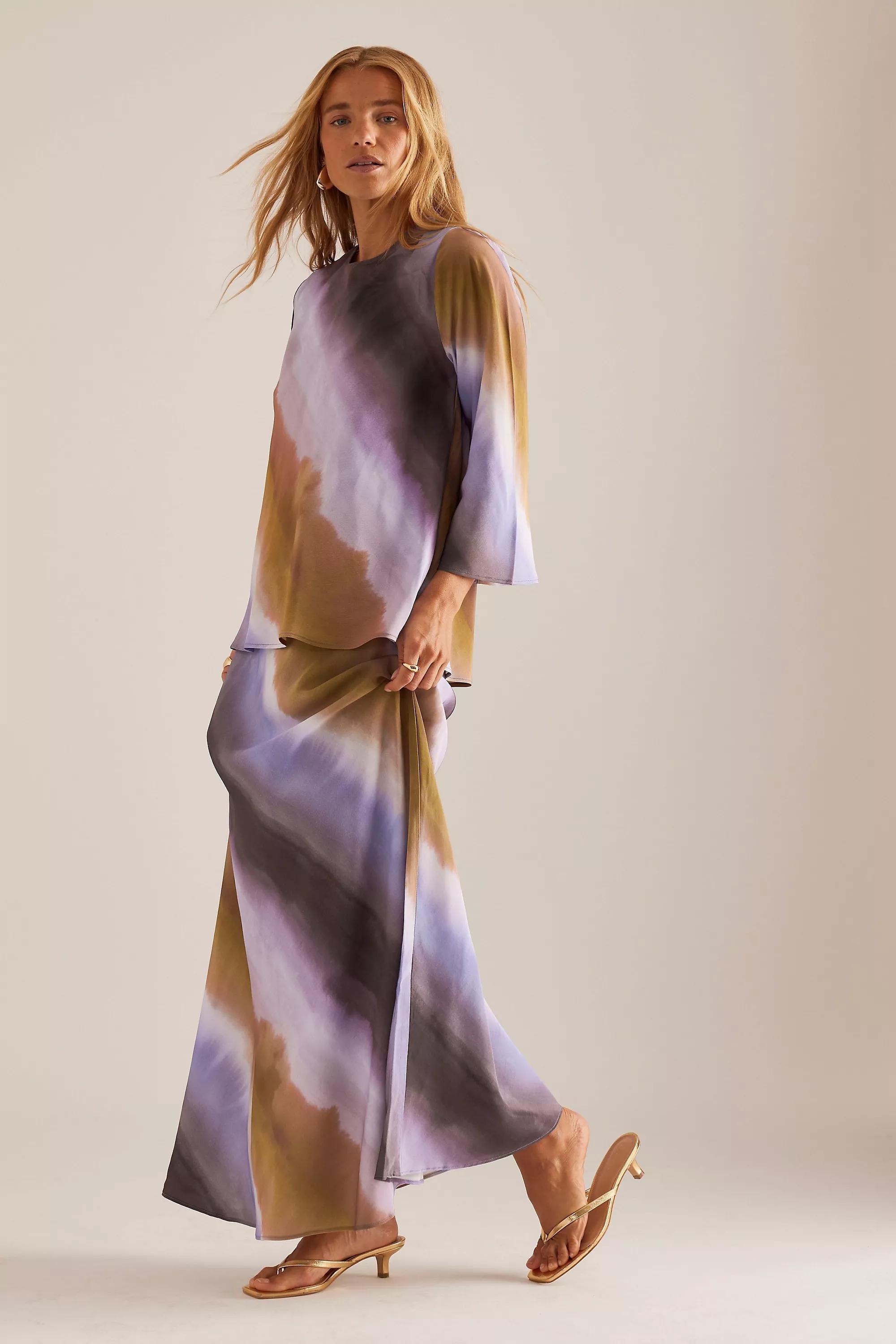 Multicolour Selected Femme Gafrid Maxi Skirt, , large image number 1