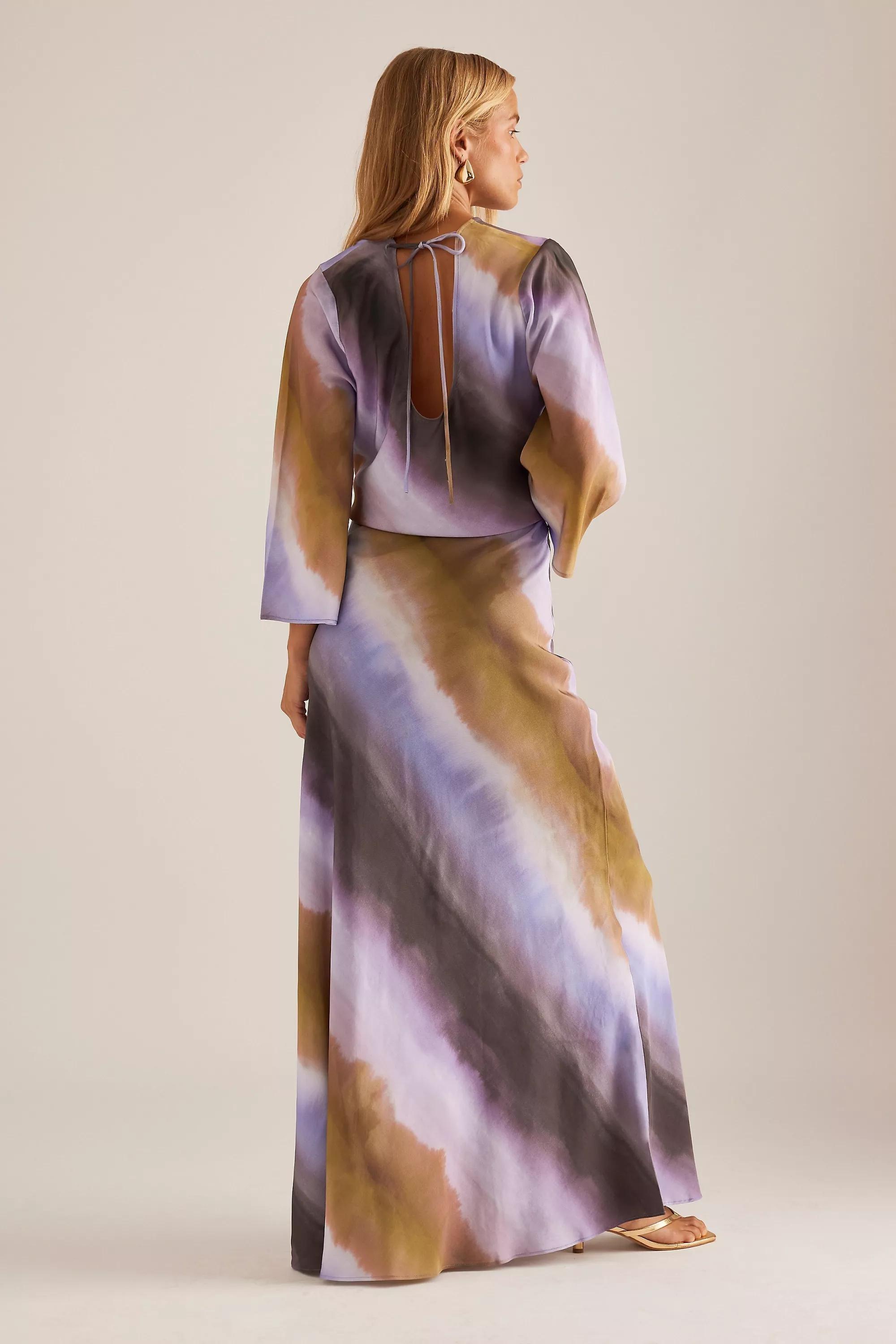 Anthropologie Tie Dye Flowy Maxi Skirt, , large image number 3