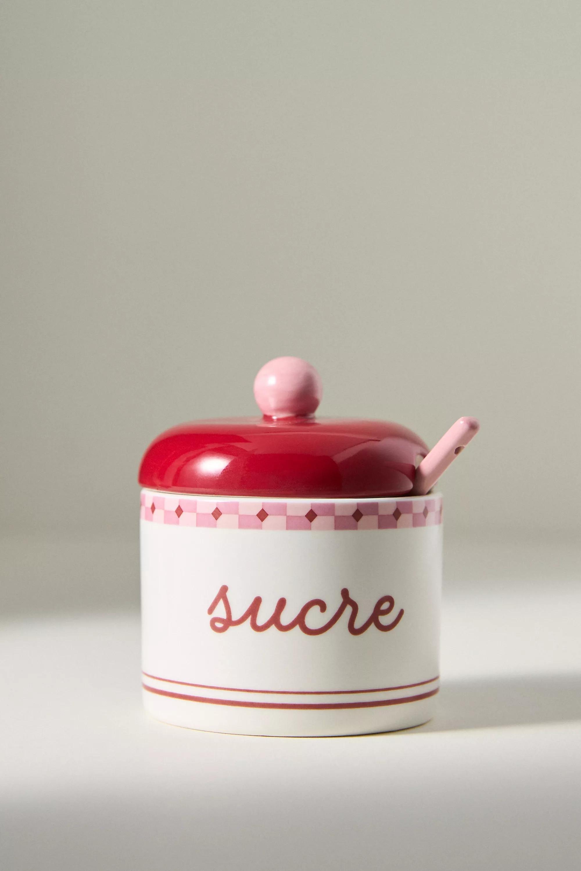 LAVENDER Cafأ© Violette Handpainted Stoneware Sugar Bowl, A501_0053, large image number 1