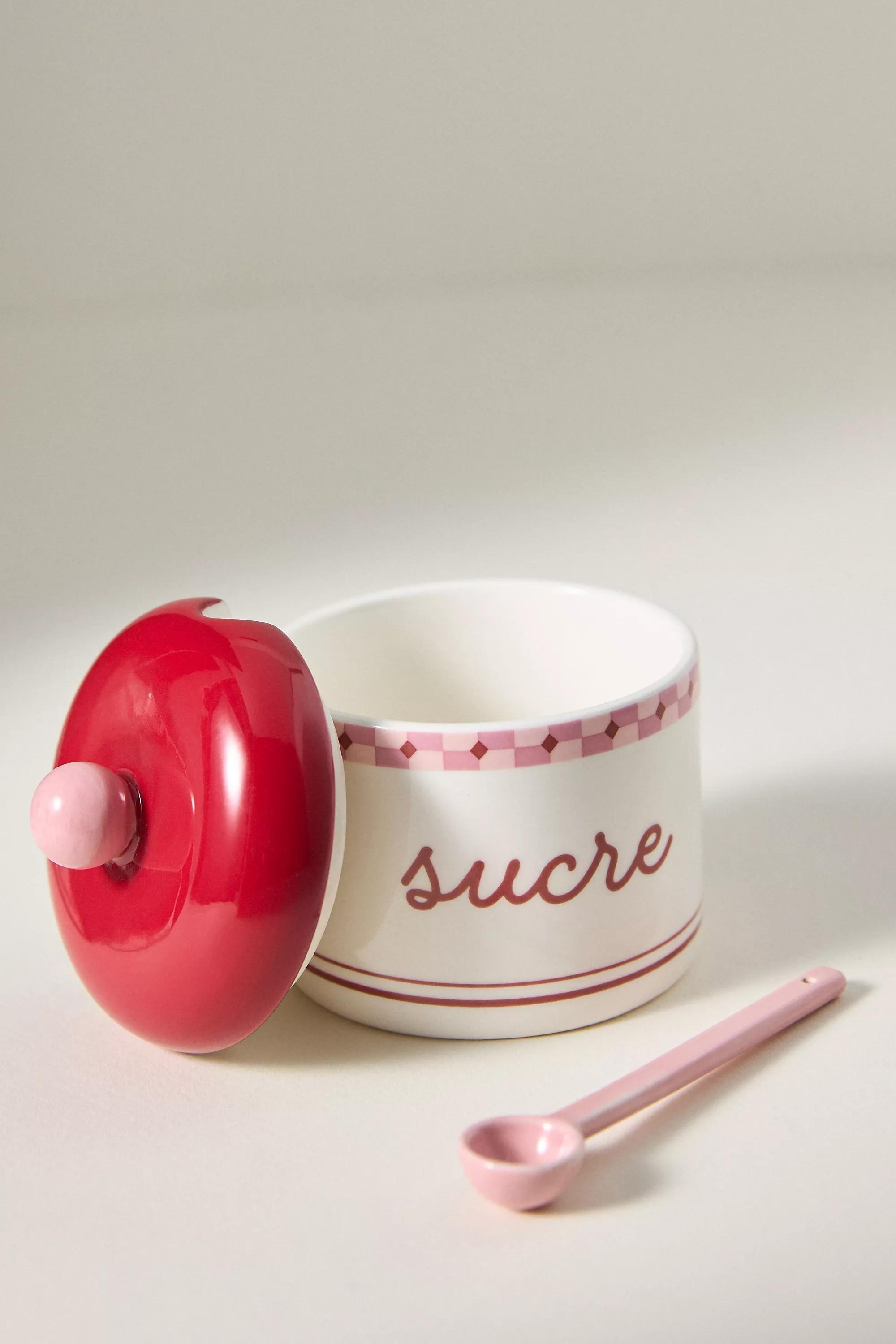 LAVENDER Cafأ© Violette Handpainted Stoneware Sugar Bowl, A501_0053, large image number 3